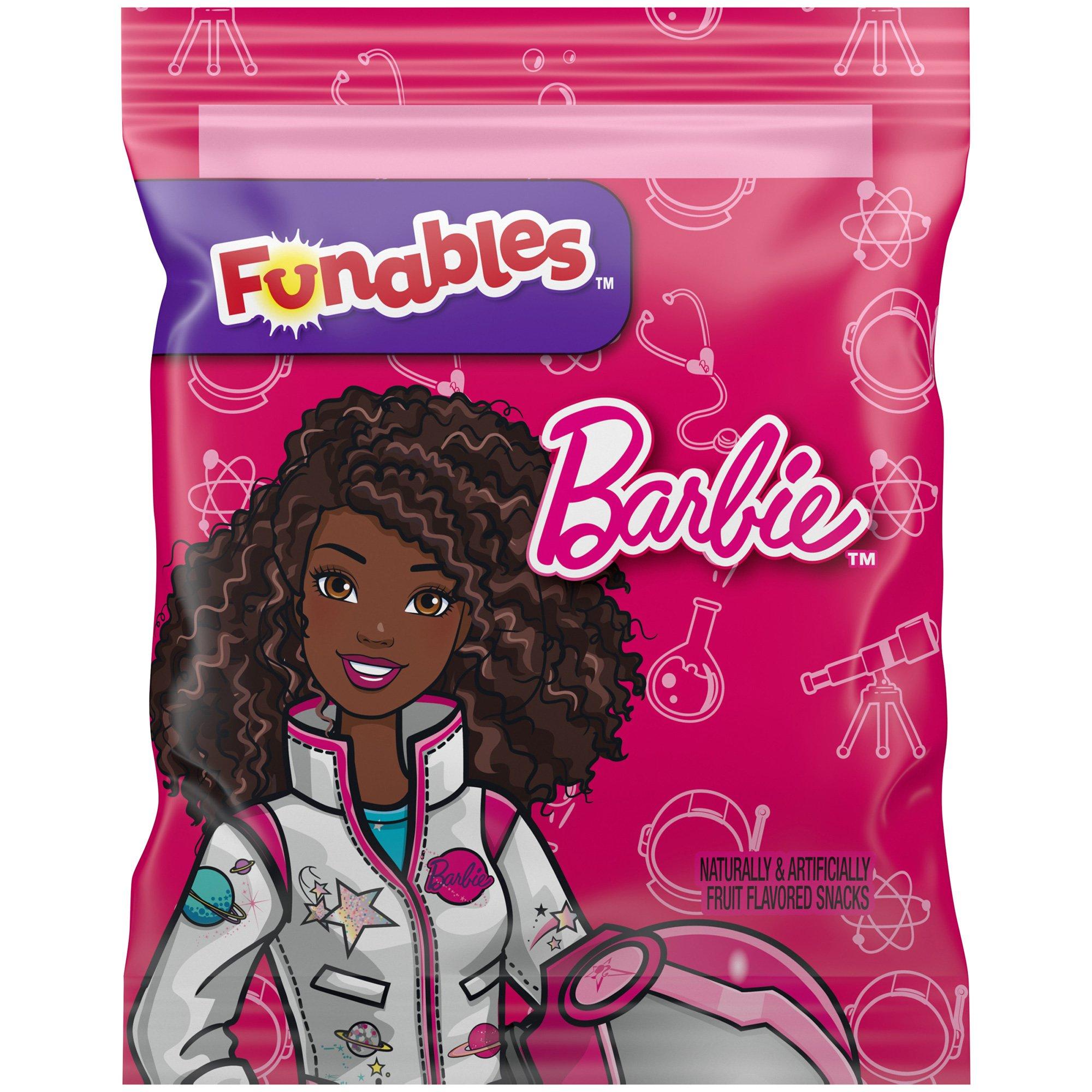 Funables Barbie Fruit Snacks, 10 Pouches