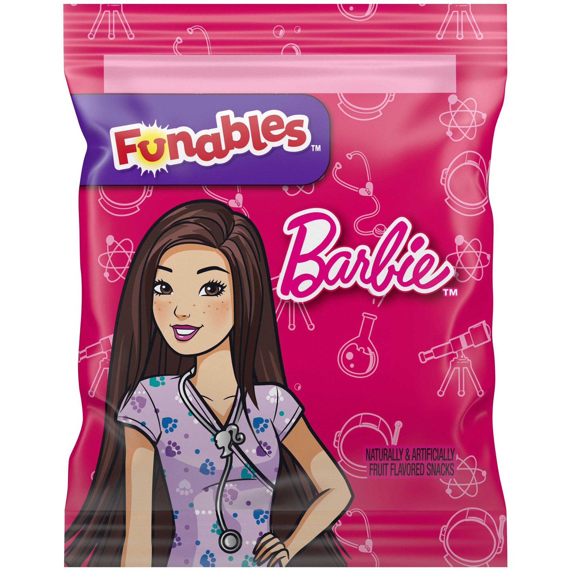 Funables Barbie Fruit Snacks, 10 Pouches