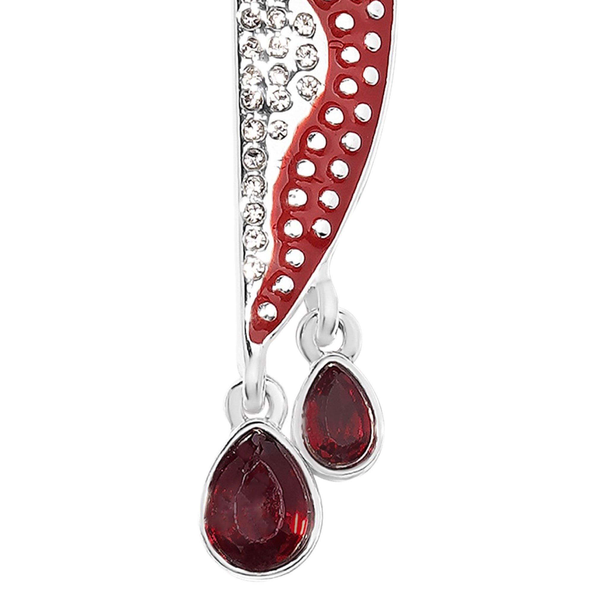 Rhinestone Bloody Knife Earrings