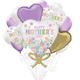 Deluxe Satin Daisy Chain Mother's Day Foil & Latex Balloon Bouquet, 13pc