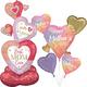 Colorful Stacked Hearts AirLoonz & Botanical Mother's Day Balloon Bouquet Set, 6pc