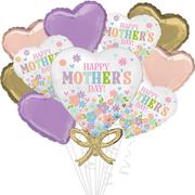 Satin Daisy Chain Mother's Day Foil Balloon Bouquet, 10pc