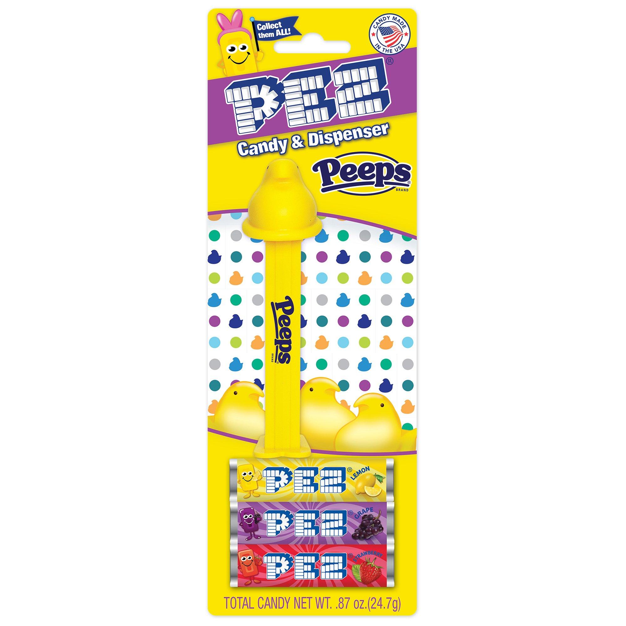 Yellow Peeps Chick Easter PEZ Dispenser with Candy