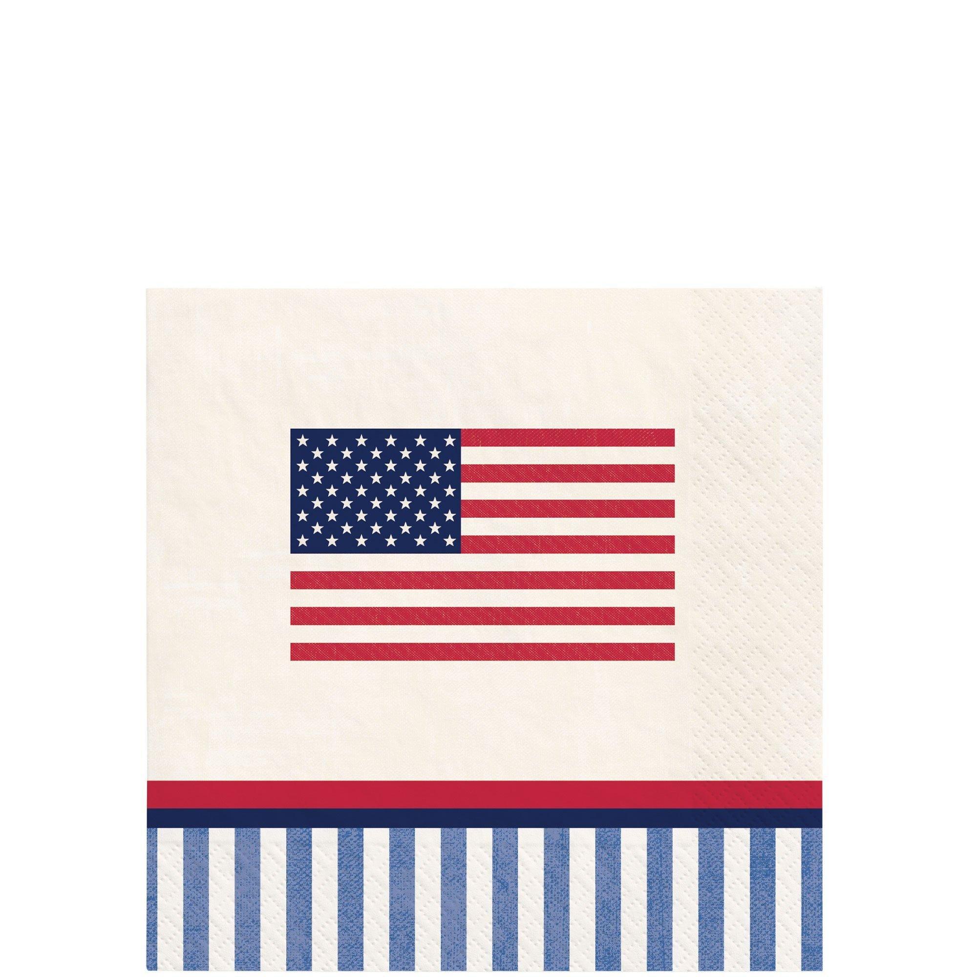 Americana Stripe Tableware Kit for 16 Guests