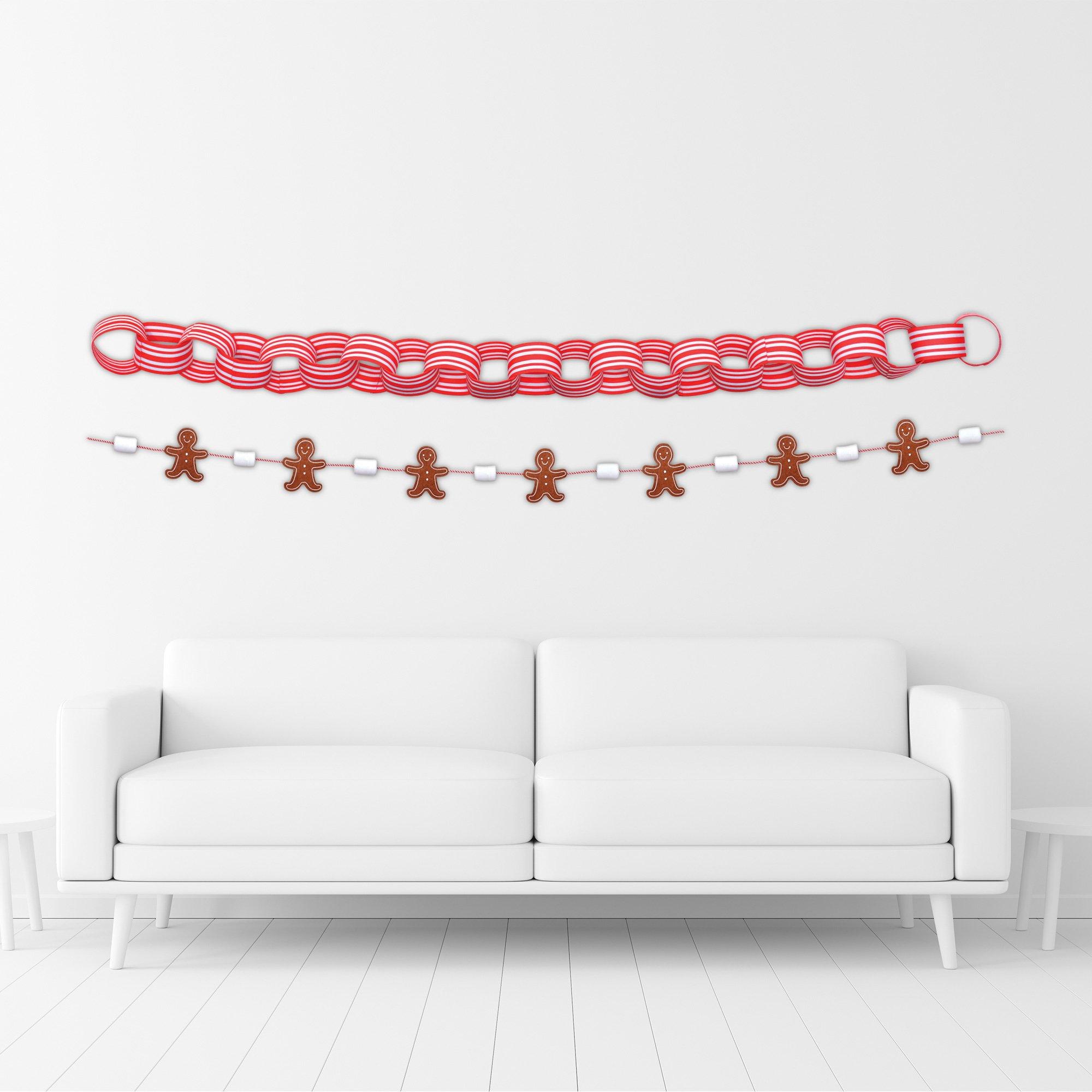 Cocoa Bar Christmas Garland Set, 7ft, 2pc