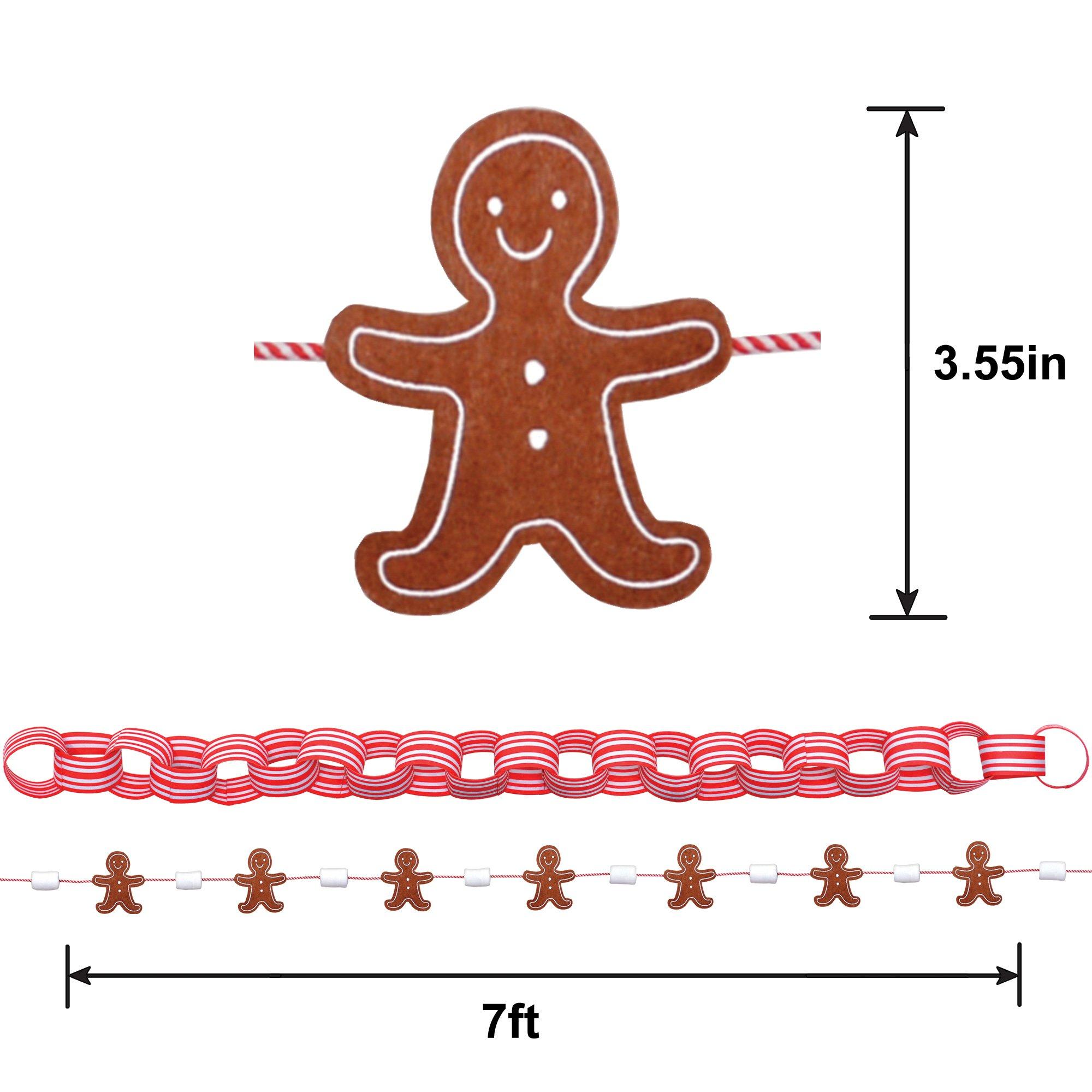 Cocoa Bar Christmas Garland Set, 7ft, 2pc