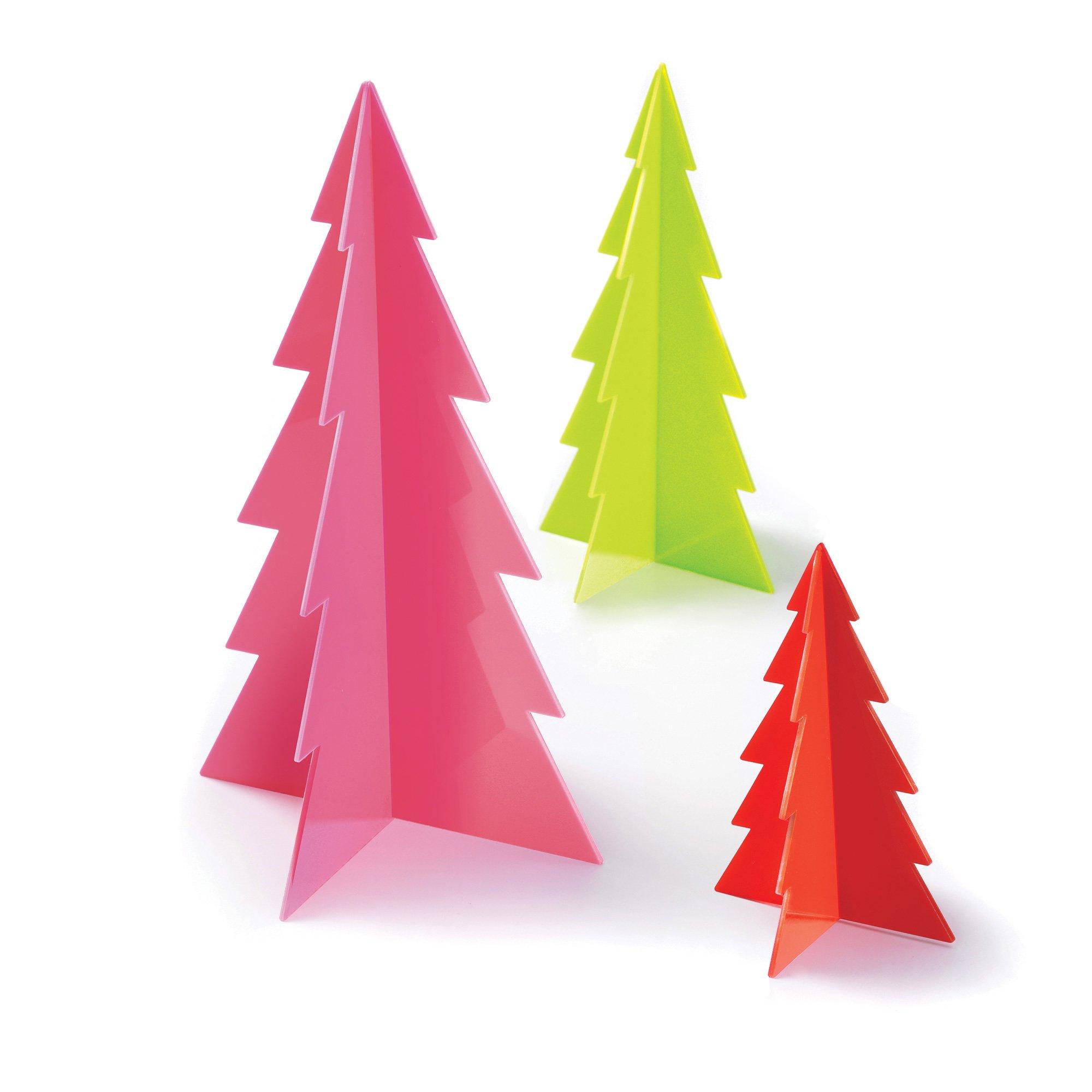 Multicolor Acrylic Tree Centerpieces, 3pc