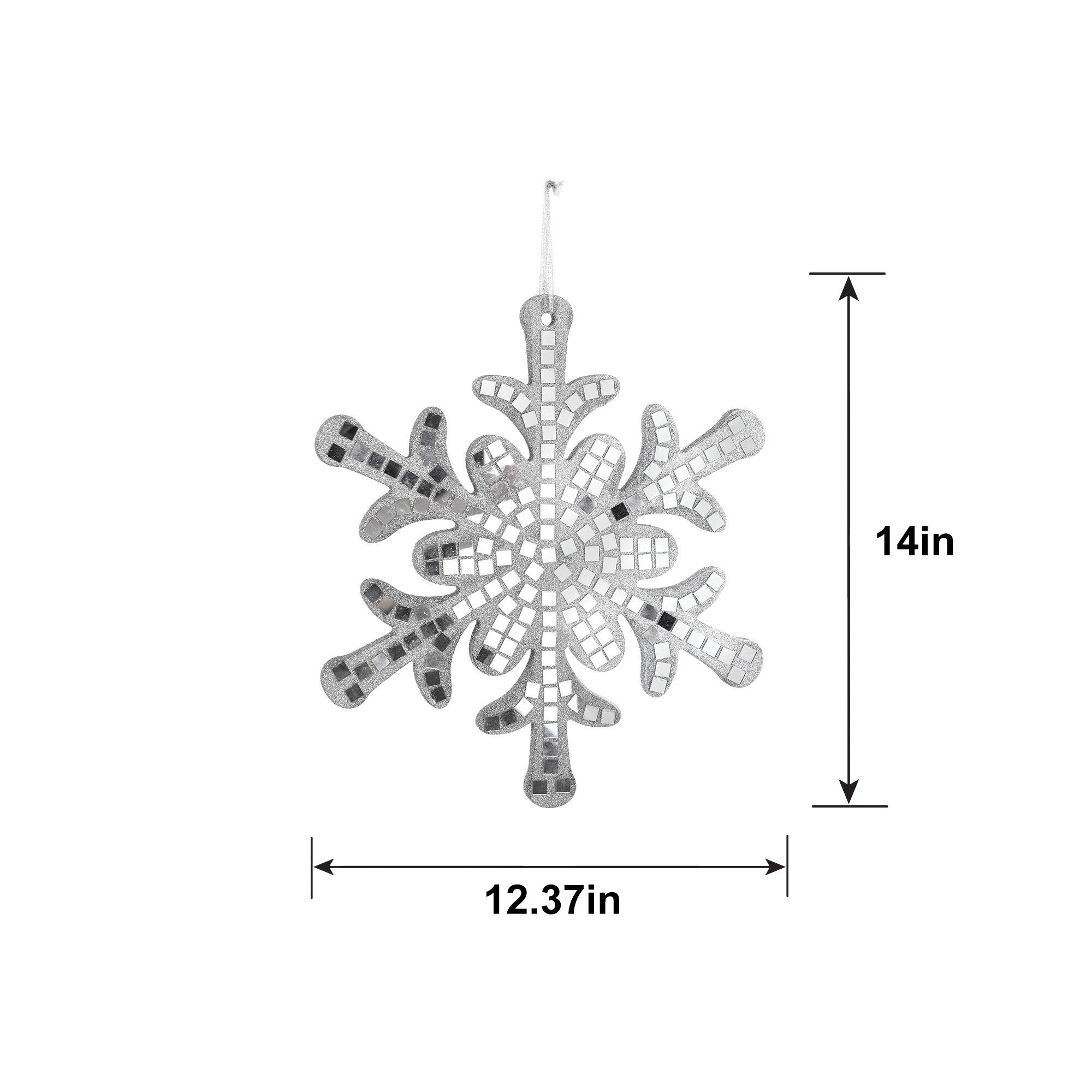 Sparkle Season Snowflake Hanging Decoration, 12.37in x 14in 