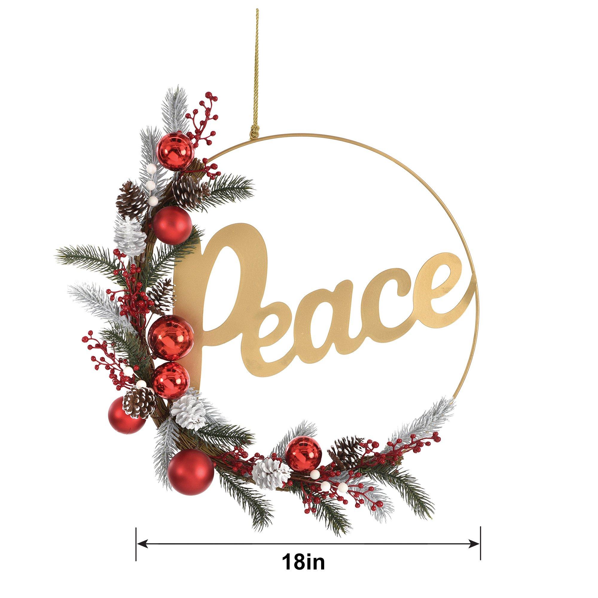 Woodland Wonder Peace Wreath, 18in