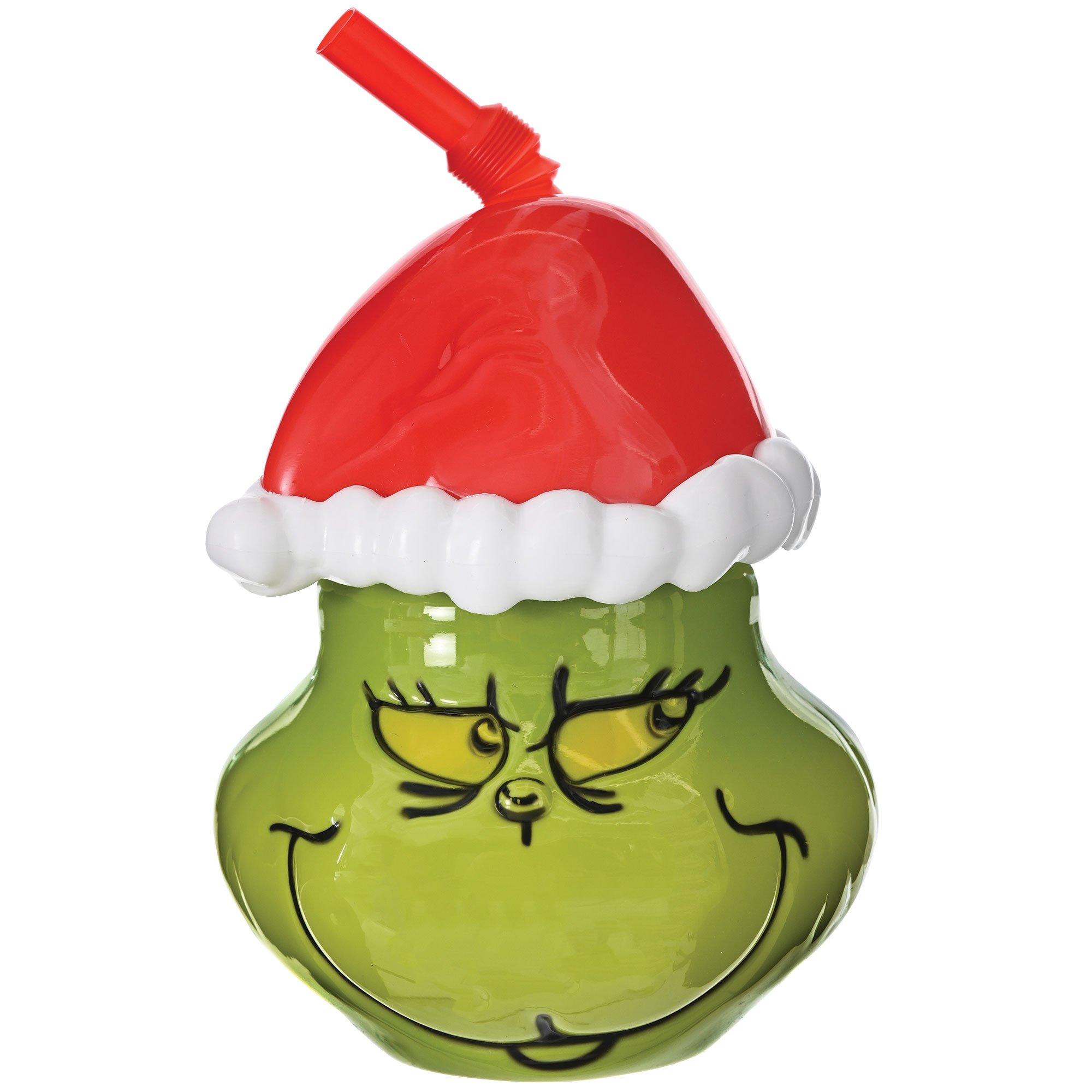 Grinch Plastic Cup with Straw, 14oz - Dr. Seuss