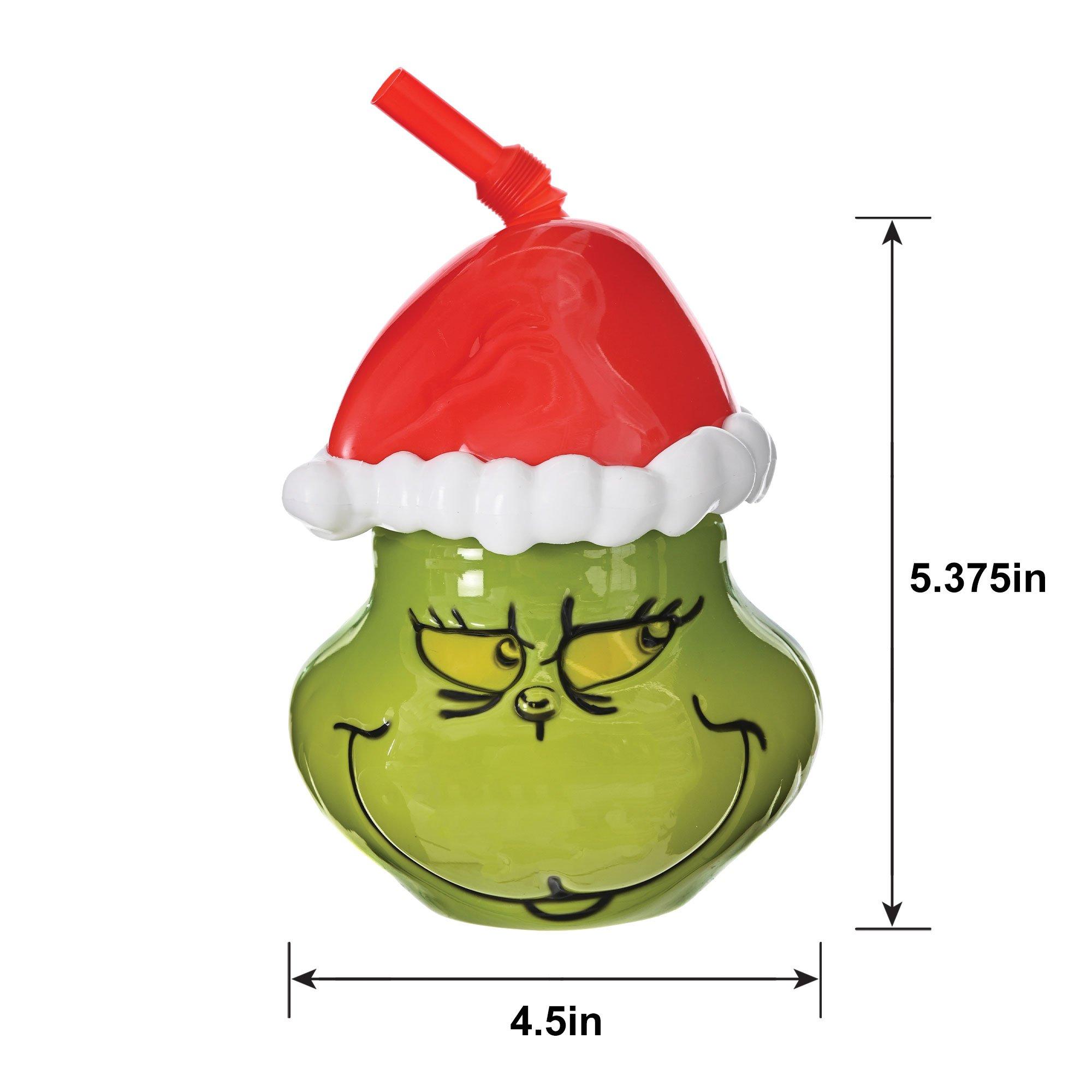 Grinch Plastic Cup with Straw, 14oz - Dr. Seuss