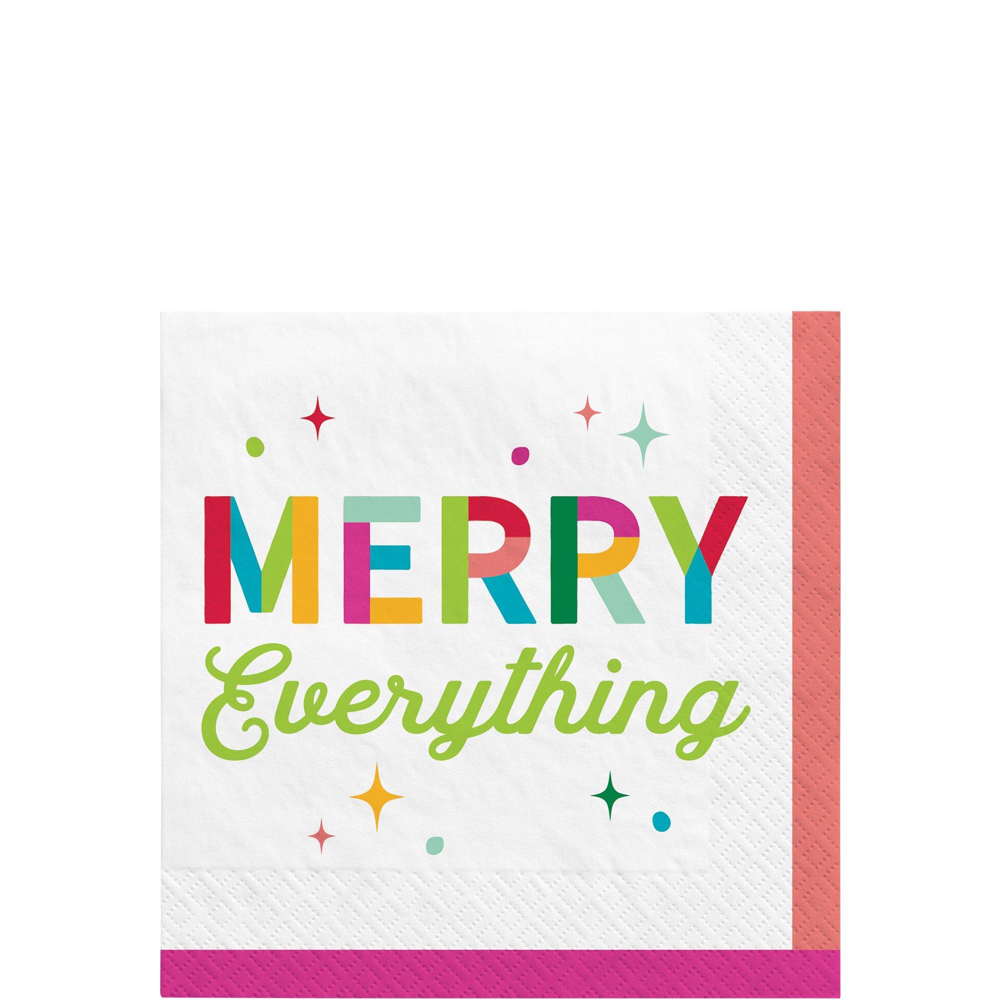 Merry Everything Paper Beverage Napkins, 5in, 16ct