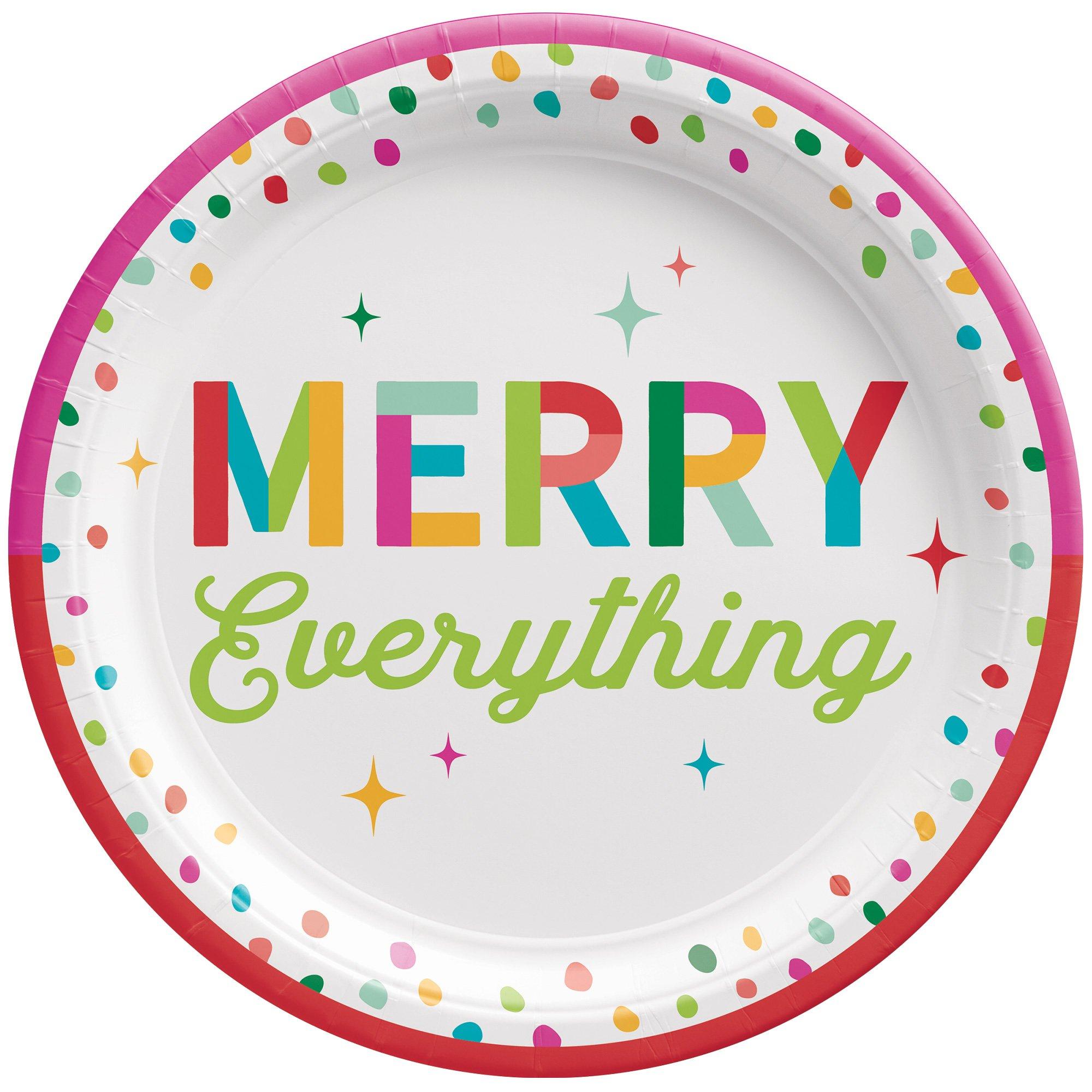 Merry Everything Paper Dinner Plates, 10in, 8ct