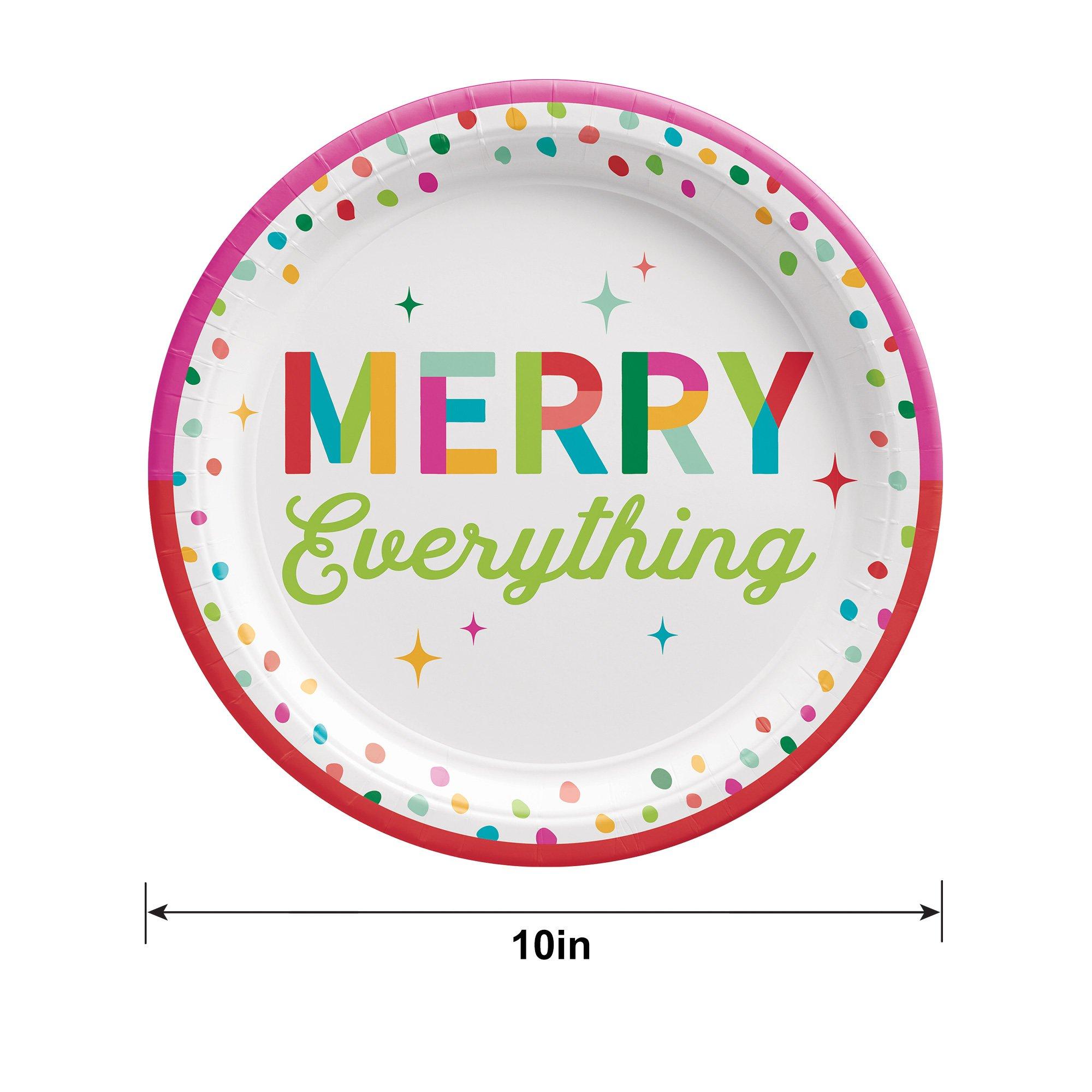 Merry Everything Paper Dinner Plates, 10in, 8ct