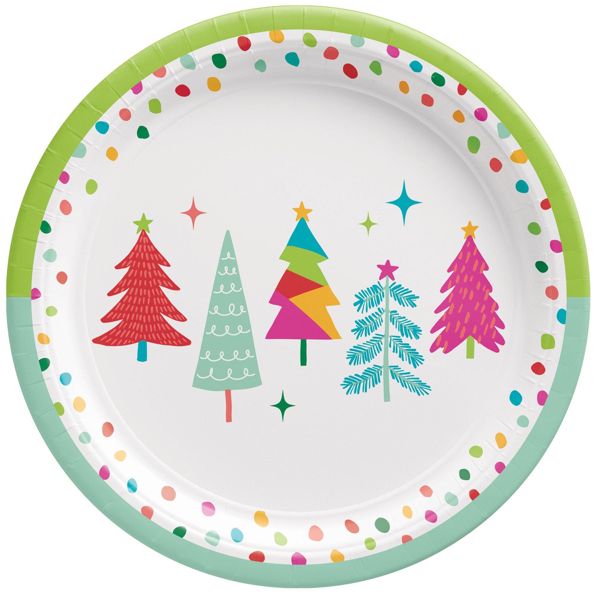 Merry Everything Paper Dessert Plates, 7in, 8ct