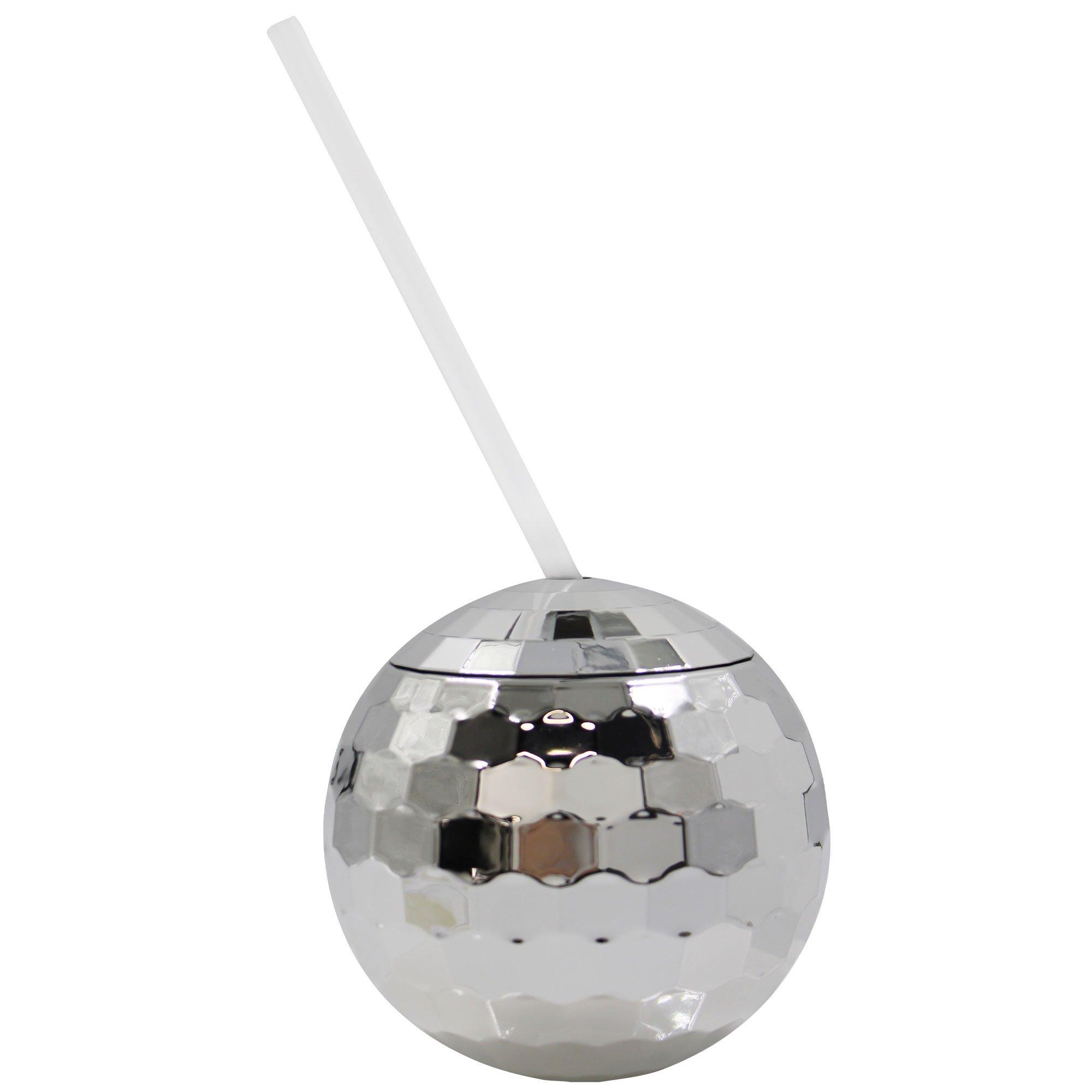 Disco Ball Cup with Straw