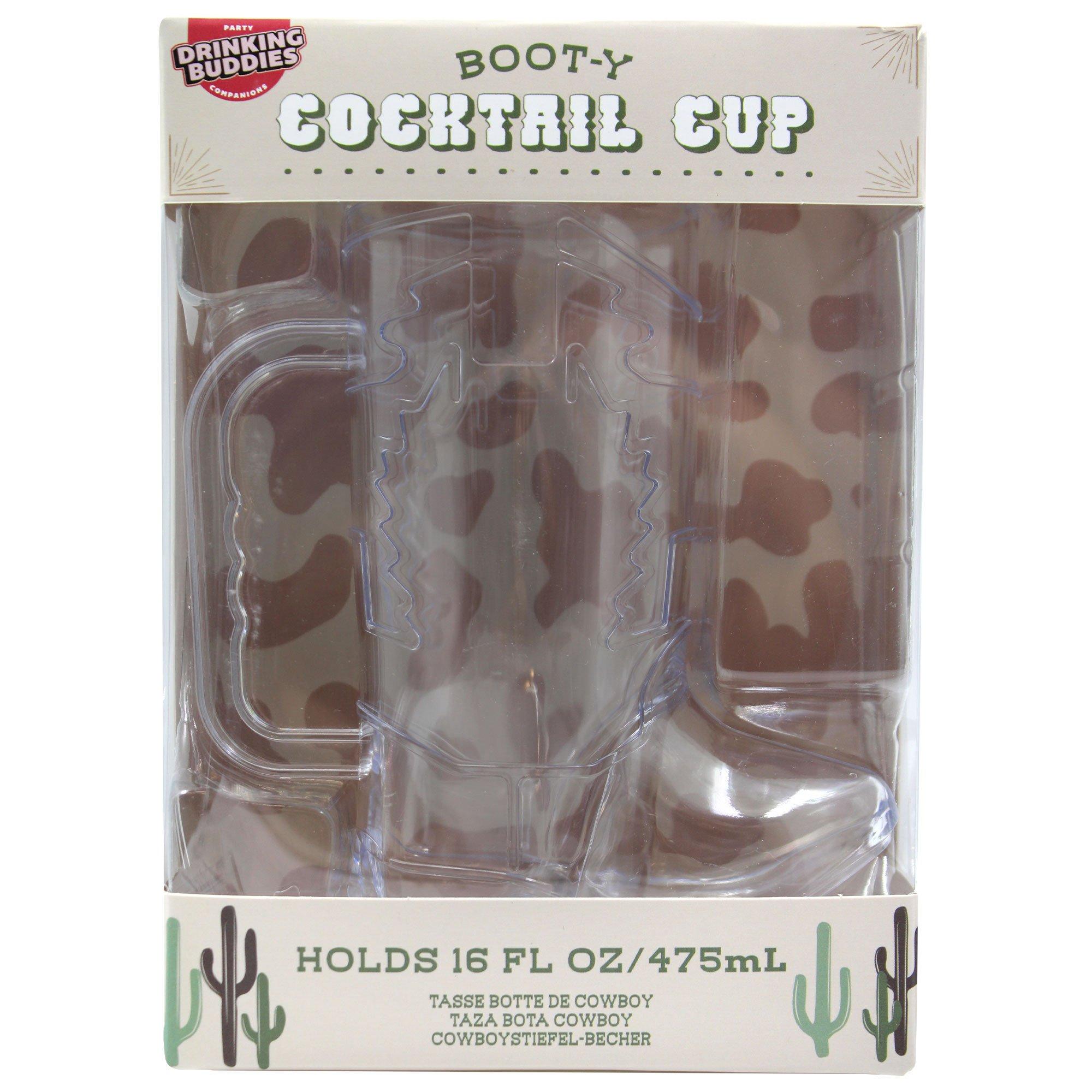 Western Cowboy Boot Plastic Cocktail Cup, 16oz