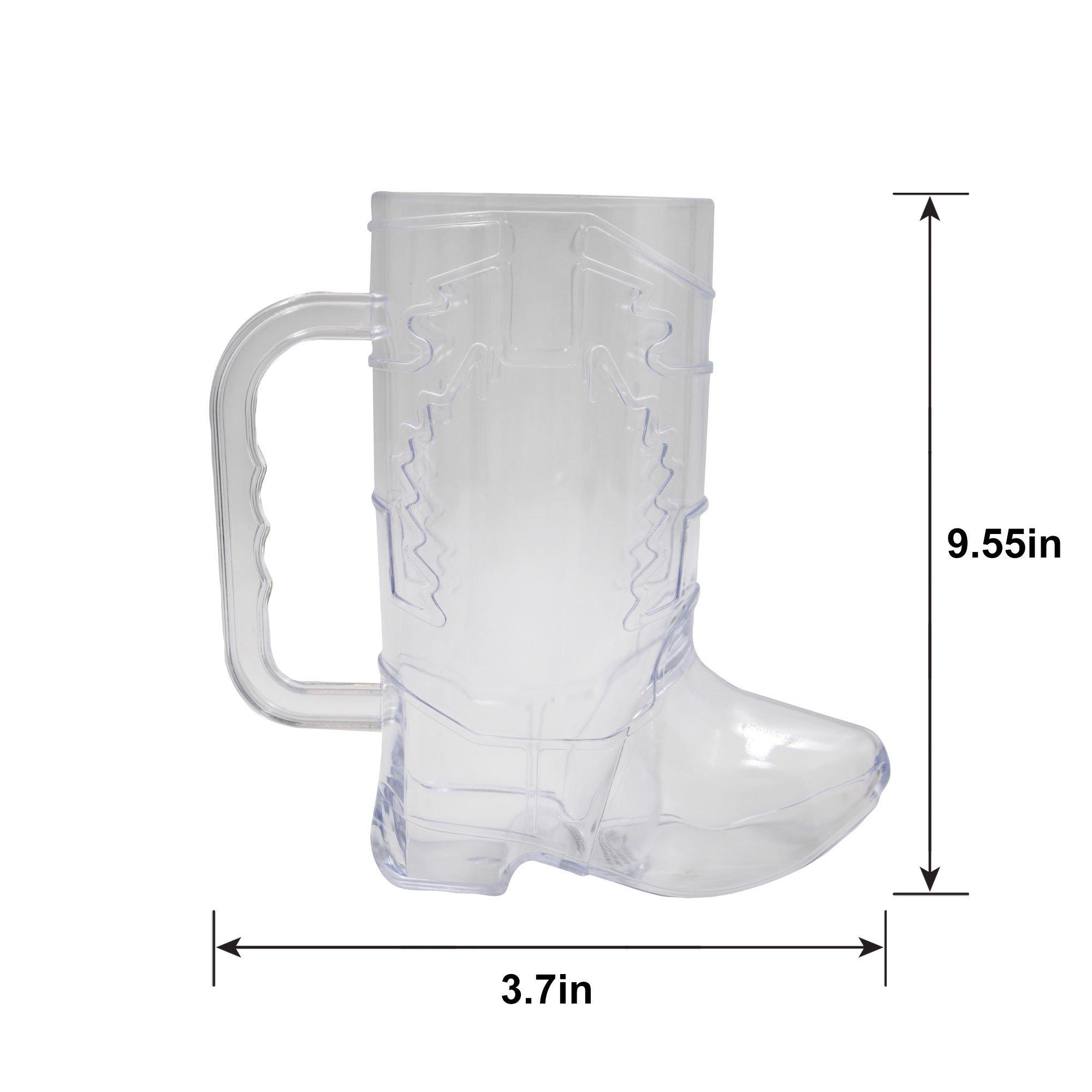 Western Cowboy Boot Plastic Cocktail Cup, 16oz