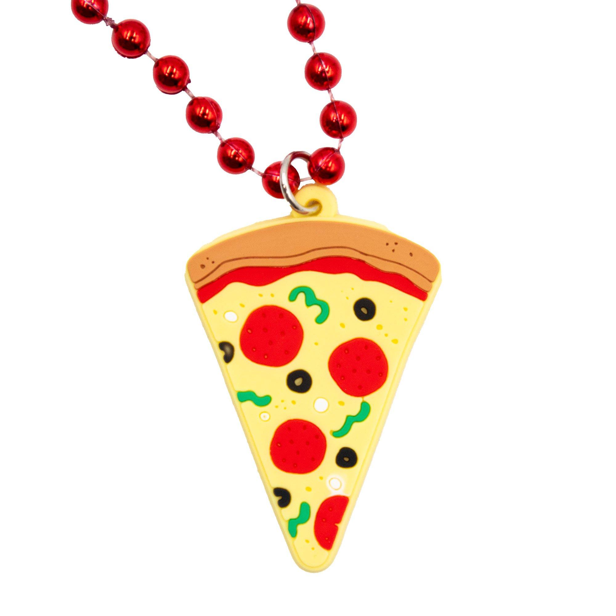 Pizza Bead Necklace, 19.5in