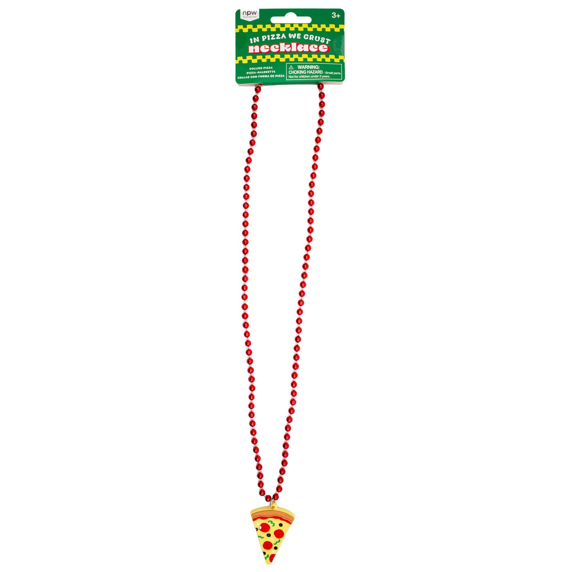 Pizza Bead Necklace, 19.5in