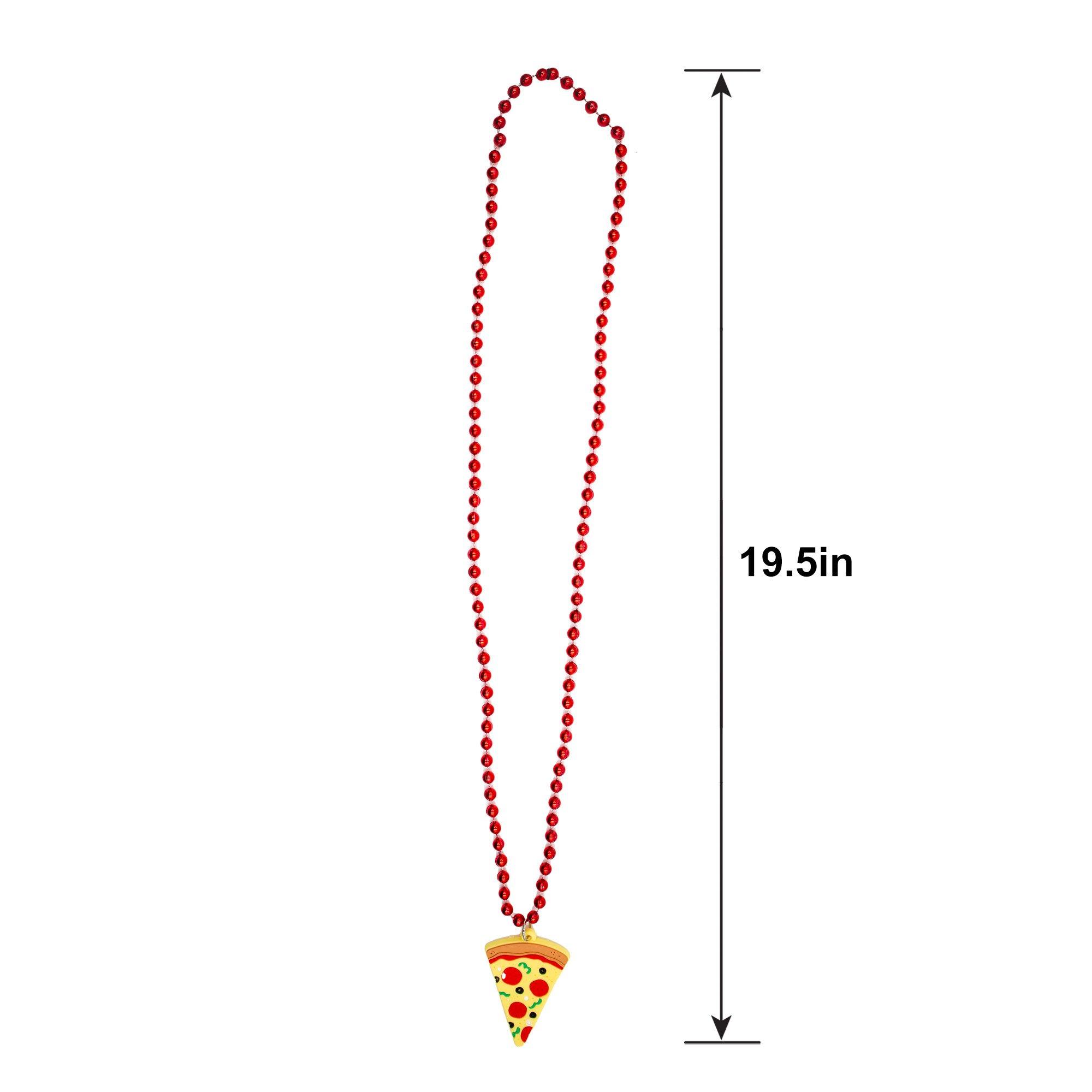 Pizza Bead Necklace, 19.5in