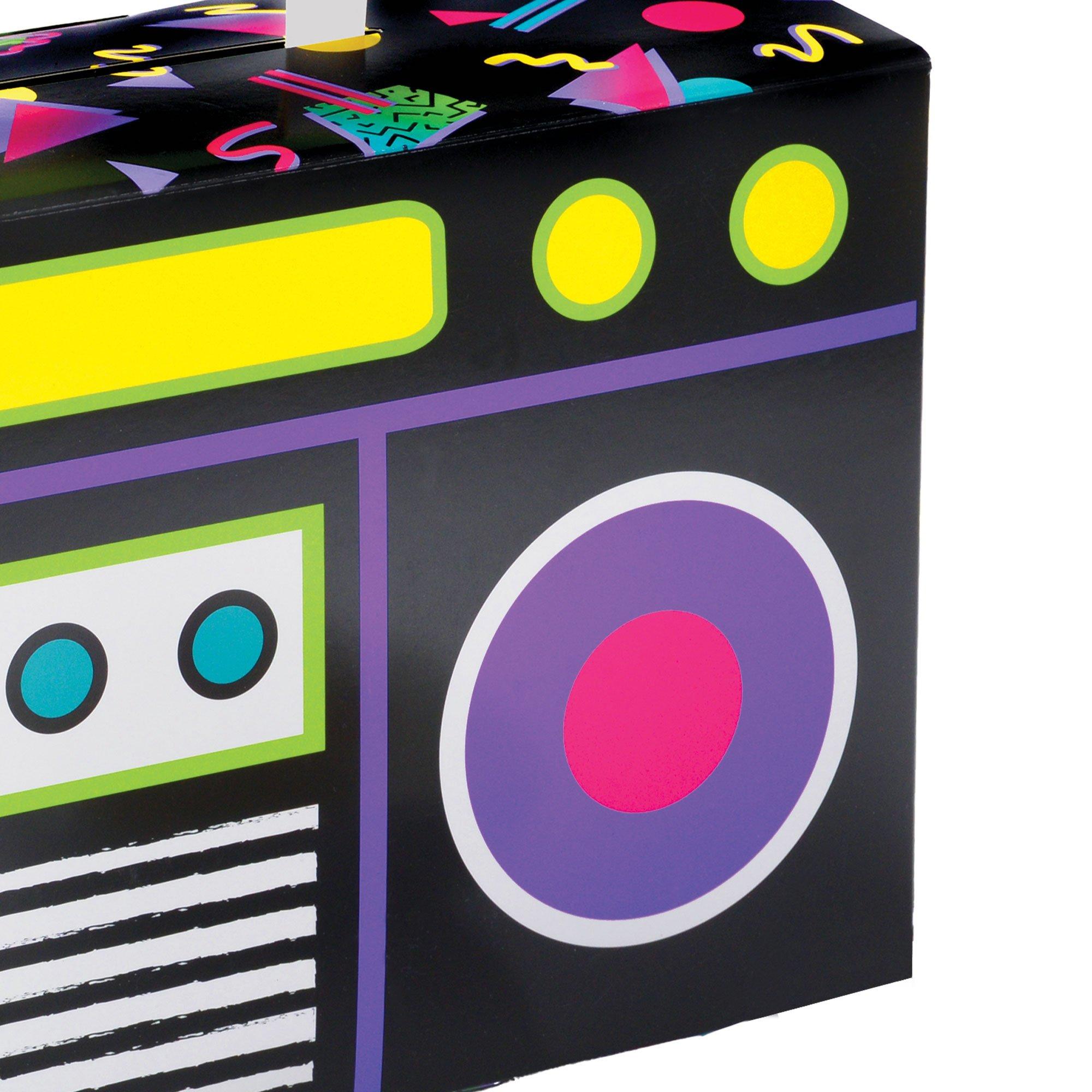 80s Cardstock Boombox Table Decoration, 14in x 7.5in