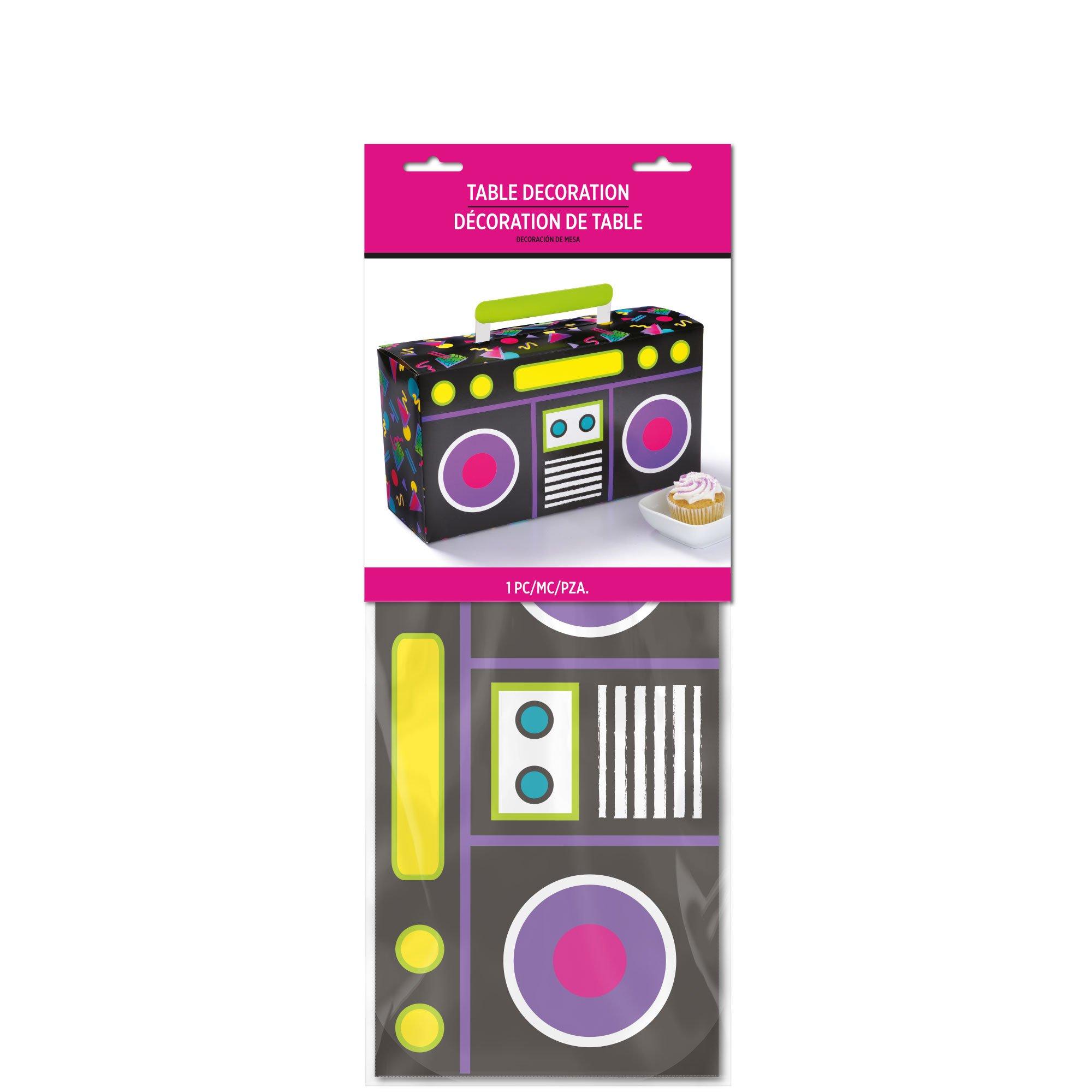 80s Cardstock Boombox Table Decoration, 14in x 7.5in