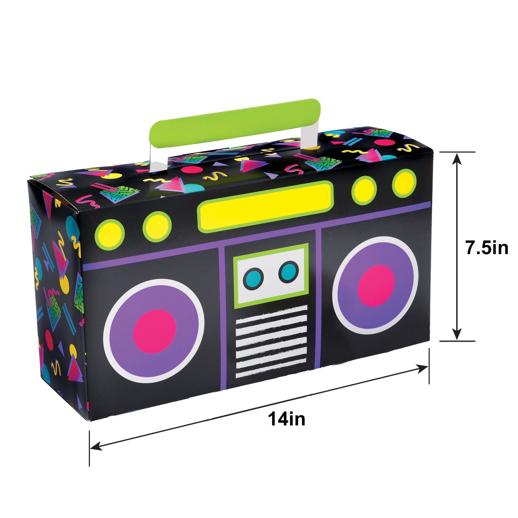 80s Cardstock Boombox Table Decoration, 14in x 7.5in