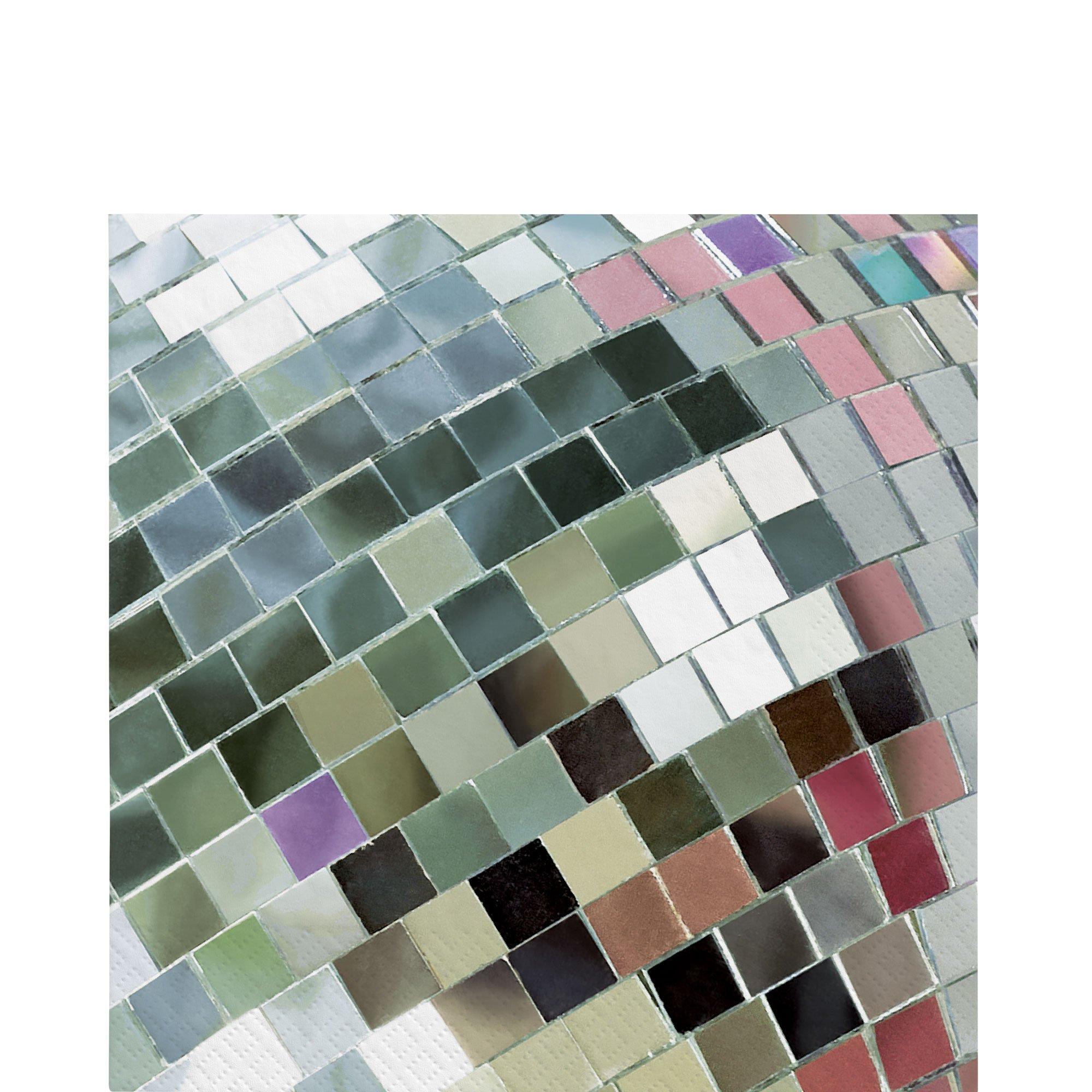 Disco Mirror Tile Paper Lunch Napkins, 6.5in, 16ct