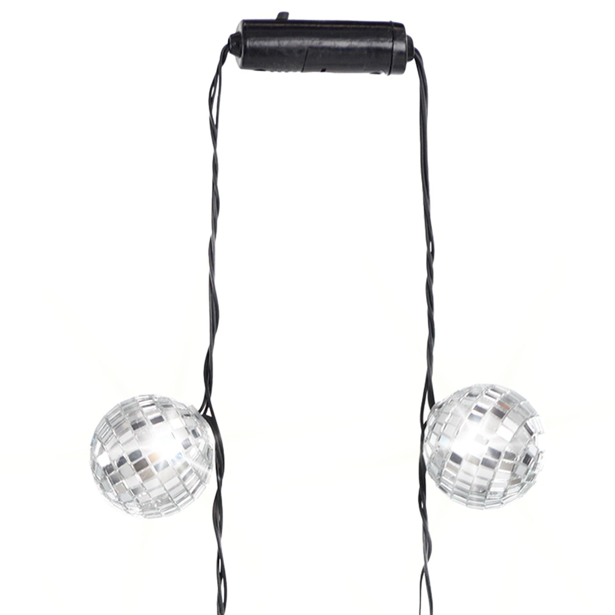 Light-Up LED Disco Ball Necklace, 39in