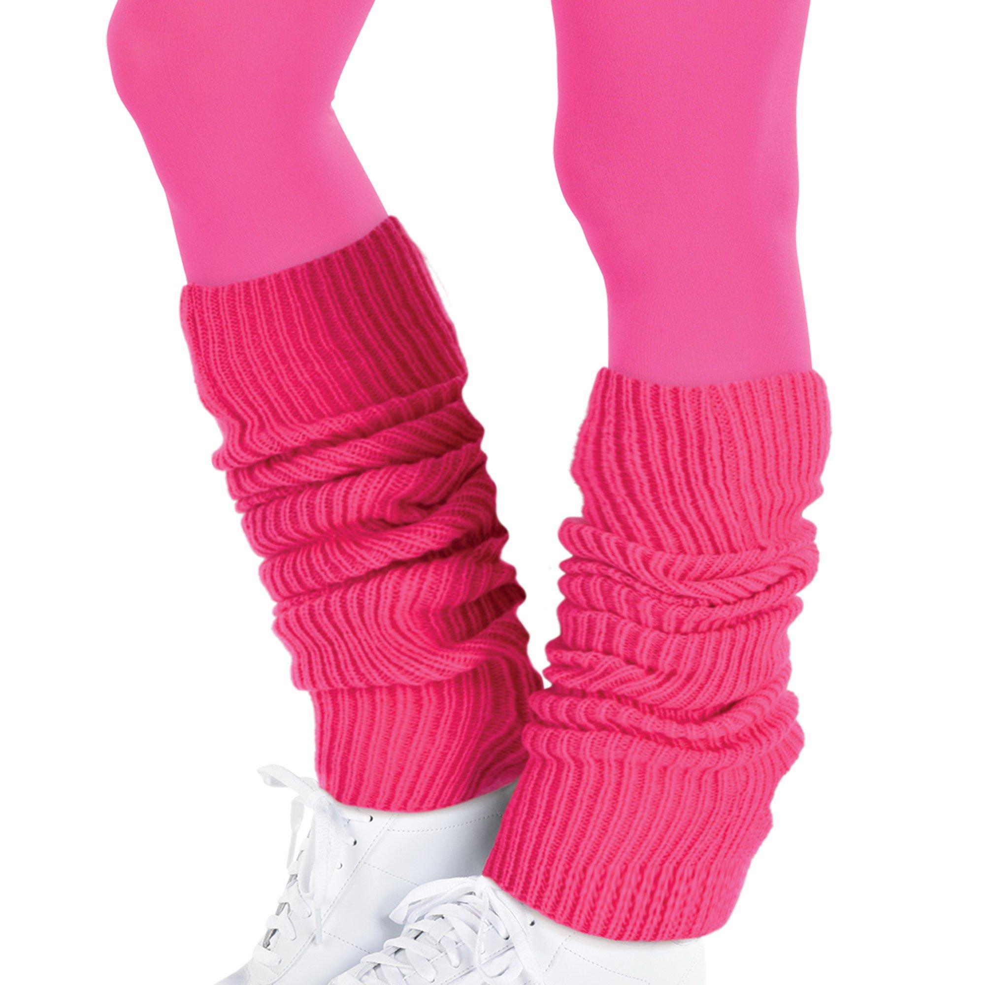 80s & 90s Pink Acrylic Leg Warmers, 1 Pair