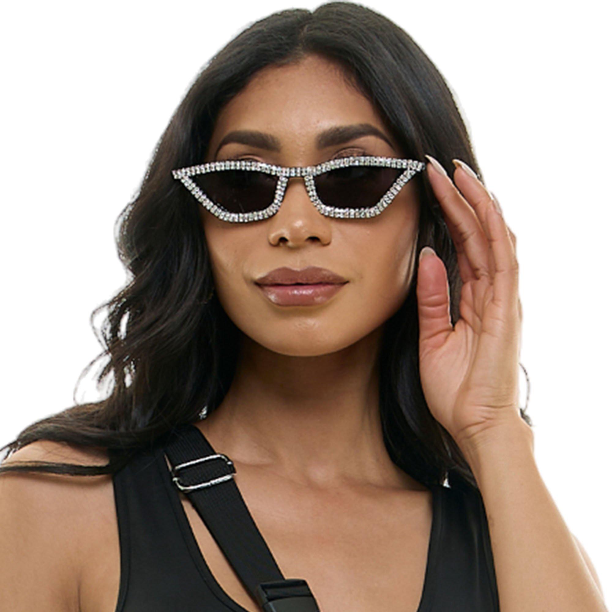 Rhinestone Cat Eye Sunglasses