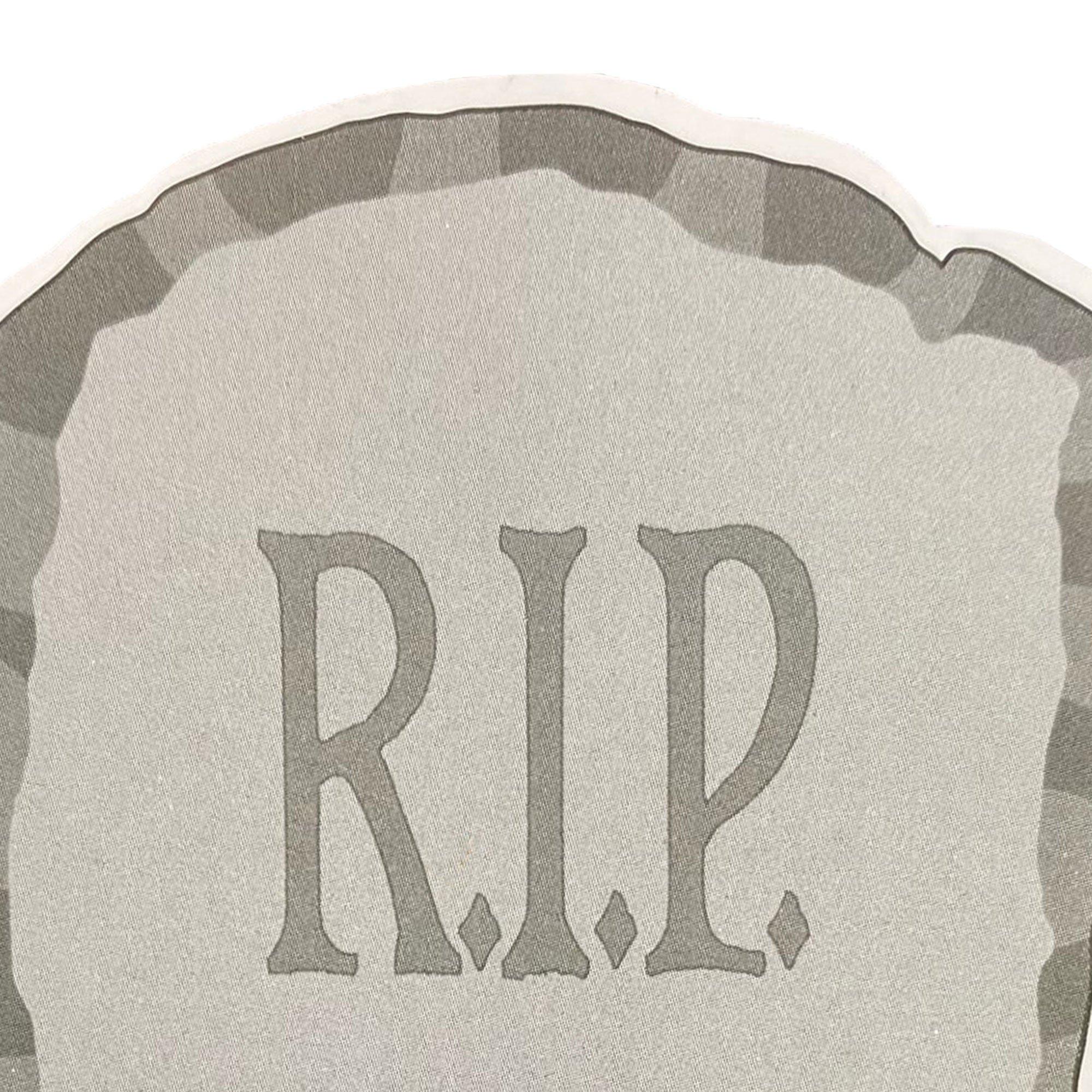 RIP Who Cares Tombstone Sticker, 2.25in x 3.5in