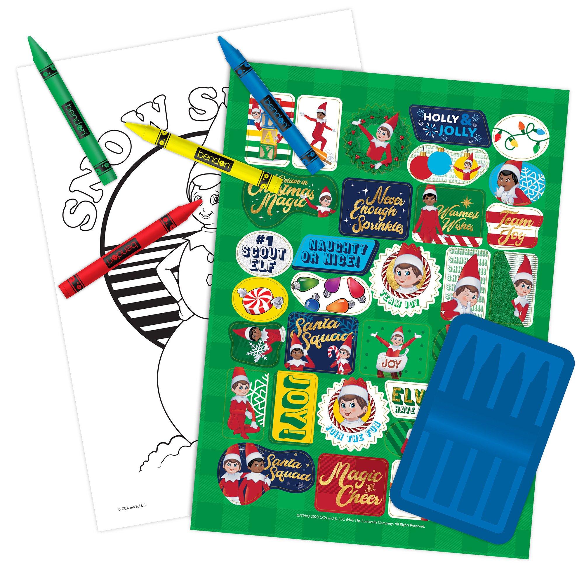 Elf on the Shelf Coloring & Activity Book with Crayons & Stickers