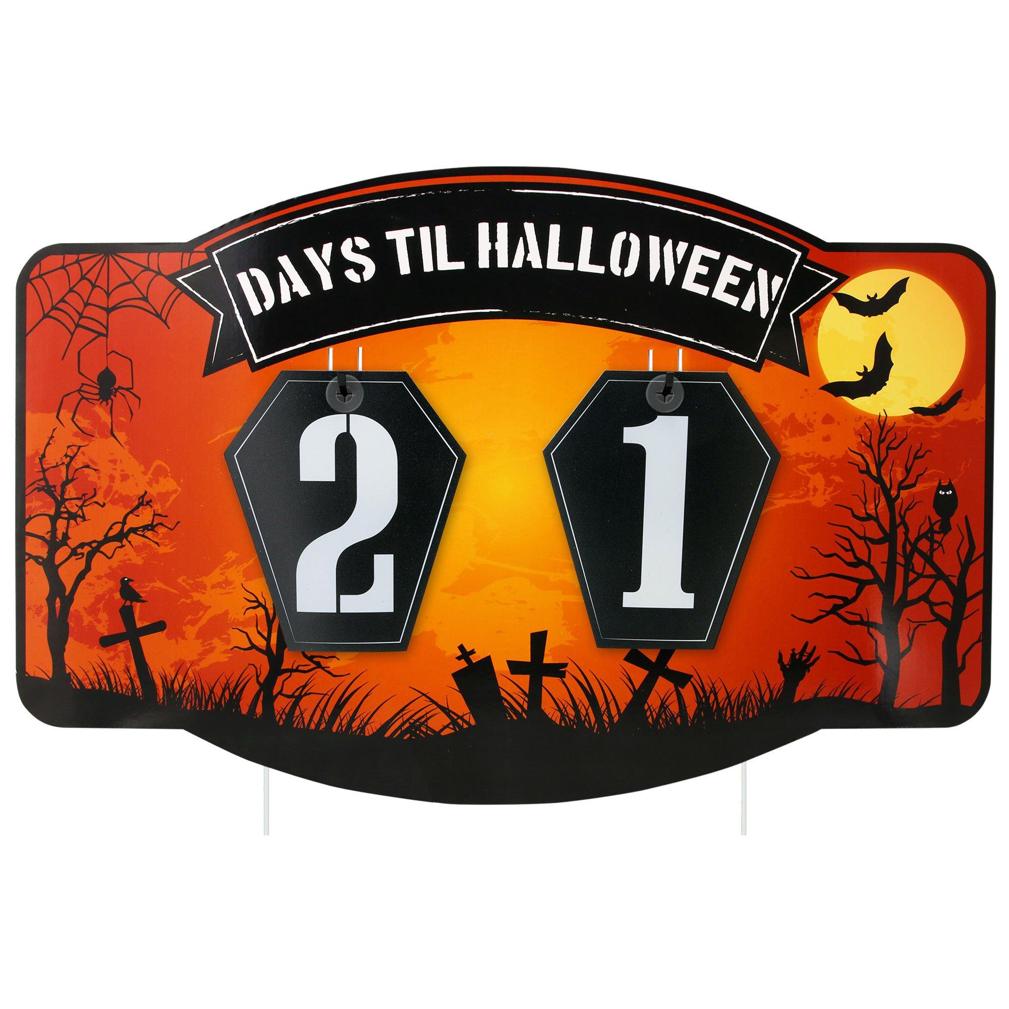 Halloween Countdown Yard Sign Kit, 23in x 15.25in, 25pc