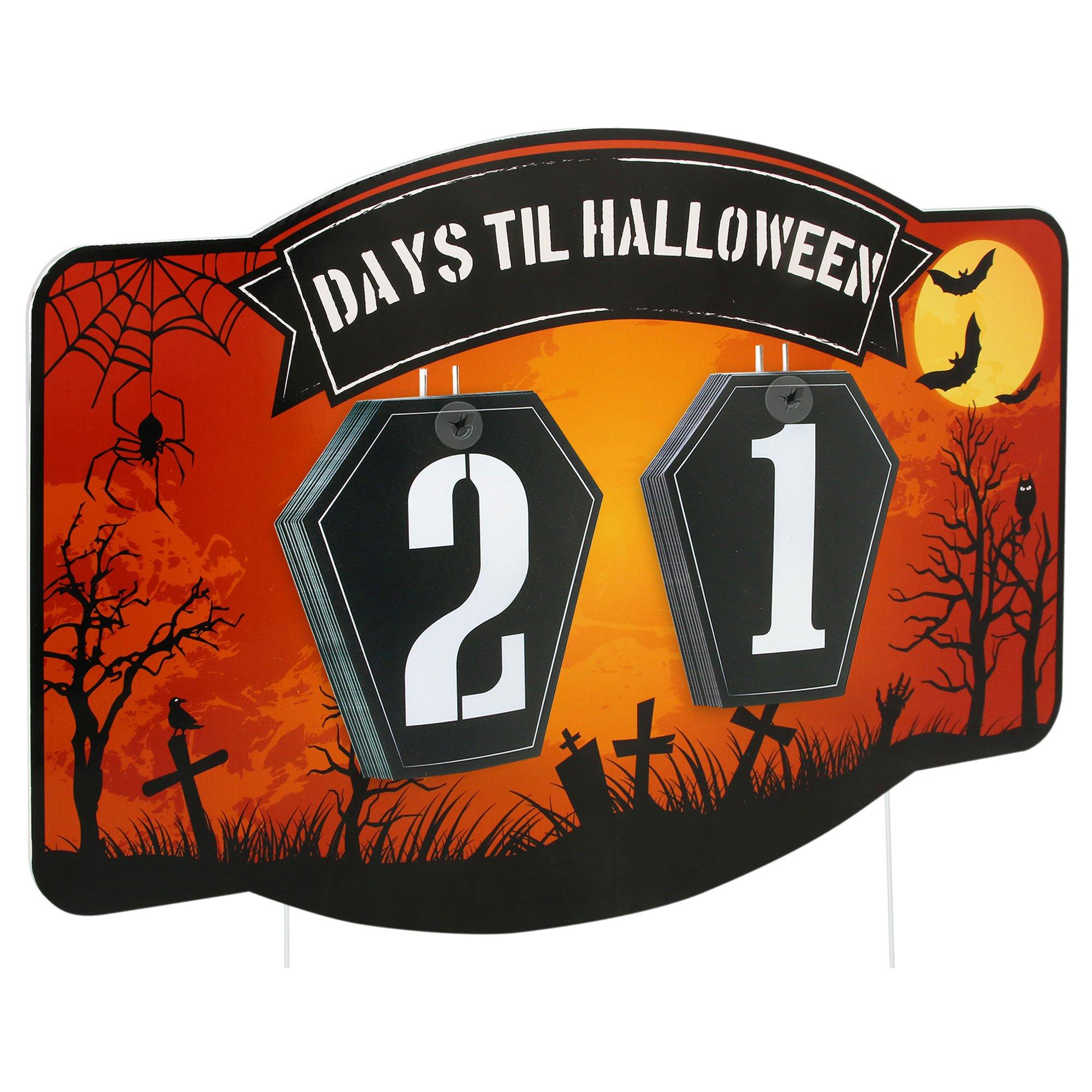 Halloween Countdown Yard Sign Kit, 23in x 15.25in, 25pc