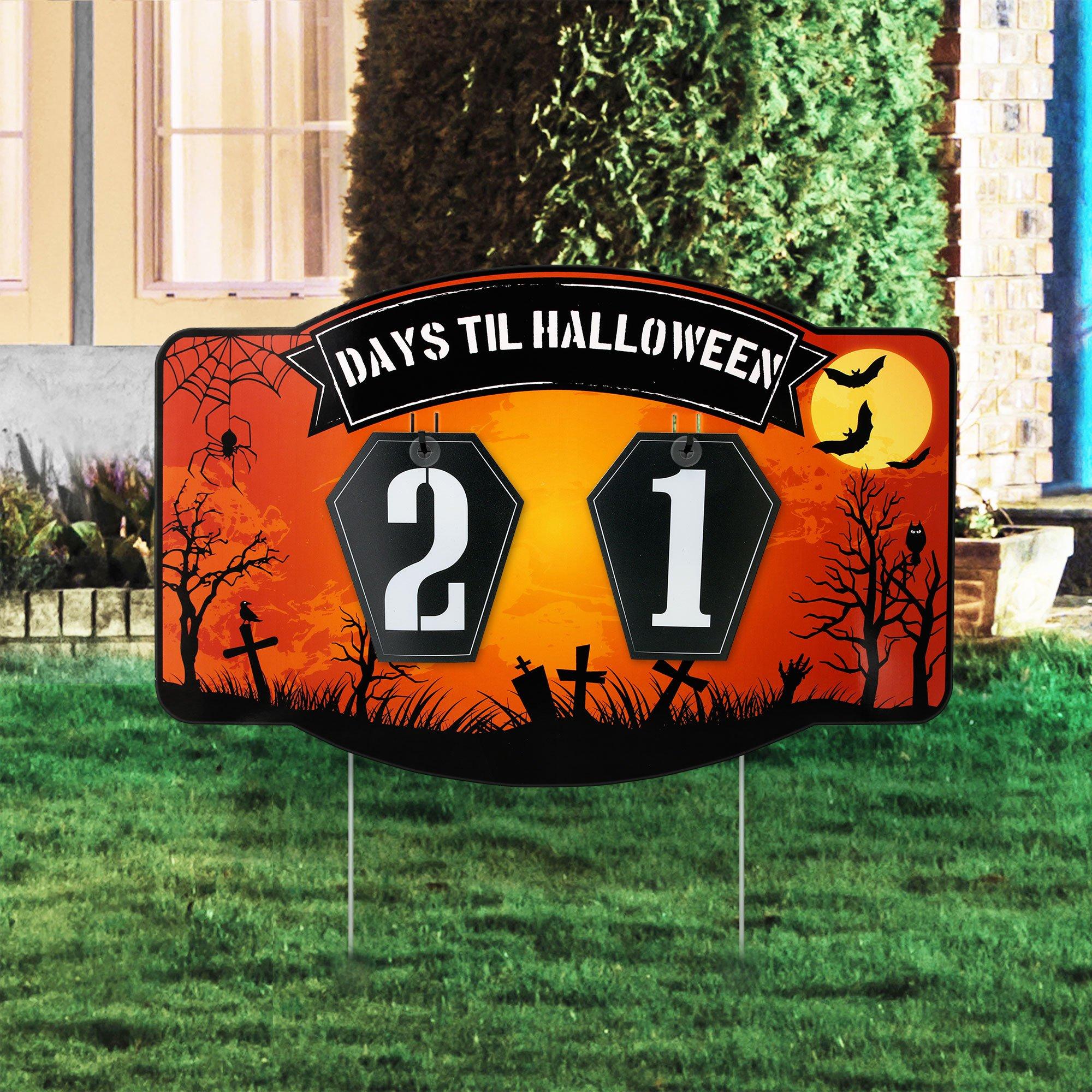 Halloween Countdown Yard Sign Kit, 23in x 15.25in, 25pc