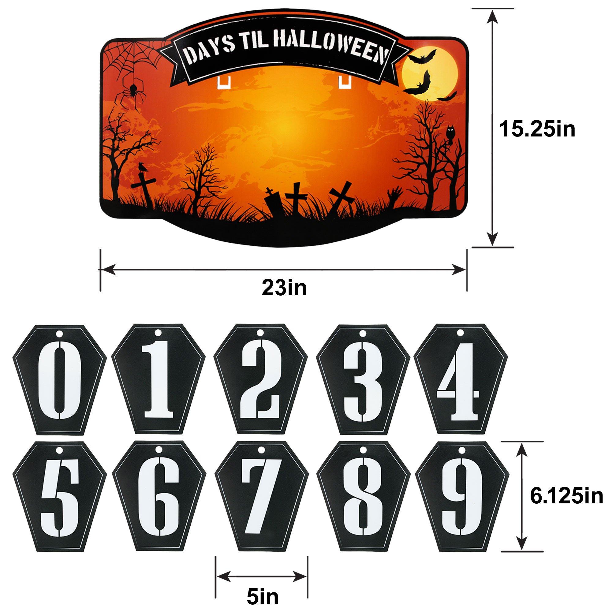 Halloween Countdown Yard Sign Kit, 23in x 15.25in, 25pc