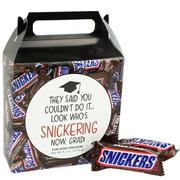 Look Who's Snickering Graduation Candy Box with Fun-Sized Snickers, 5.7oz