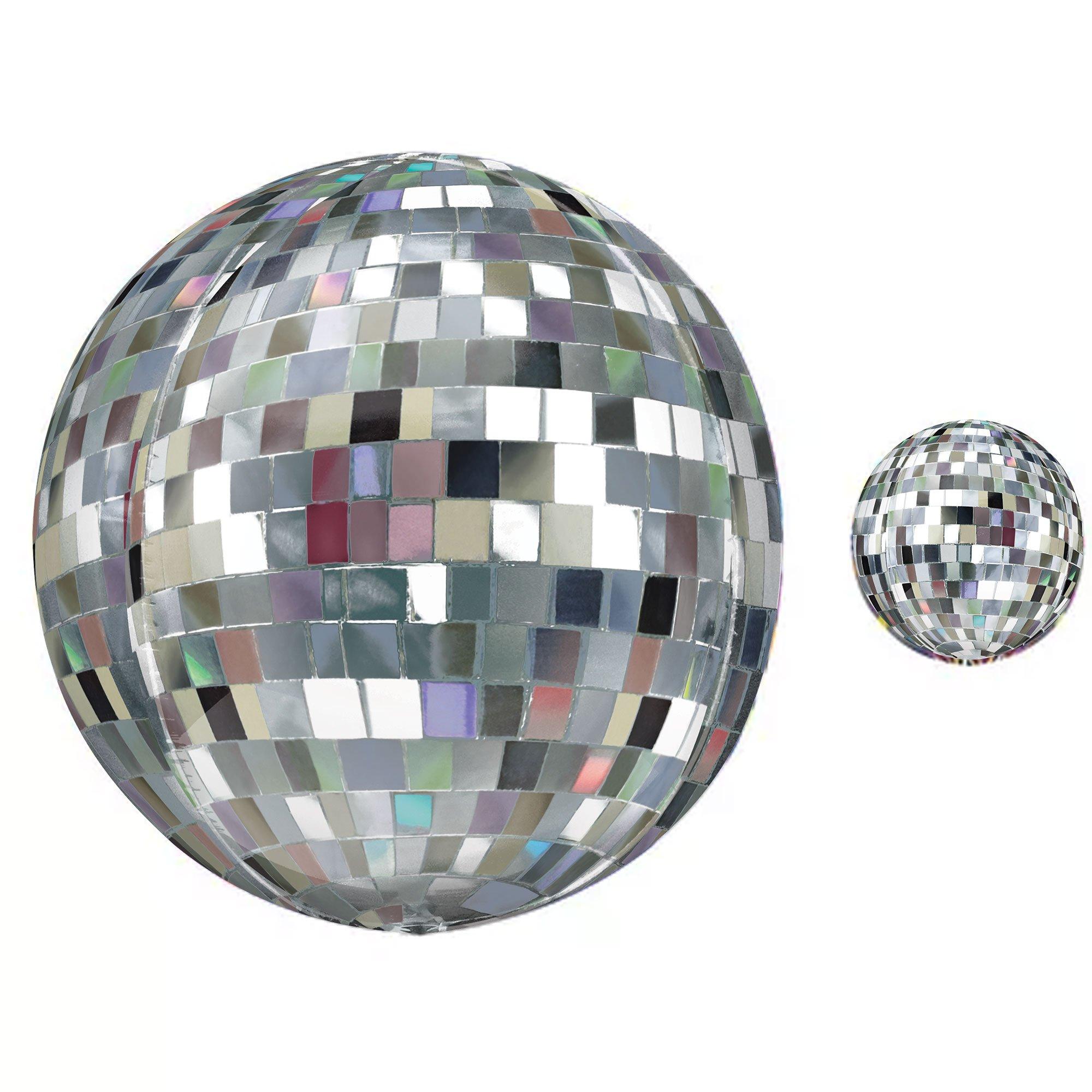 Mirror Disco Ball Orbz Balloon, 15in x 16in