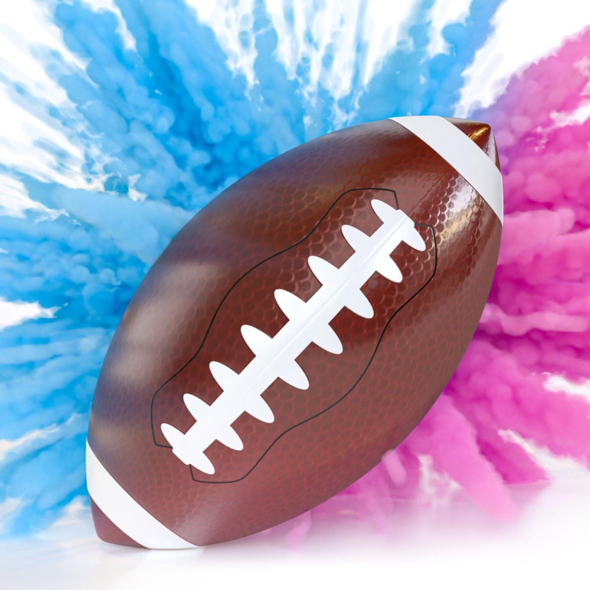 Gender Reveal Football with Blue & Pink Powder