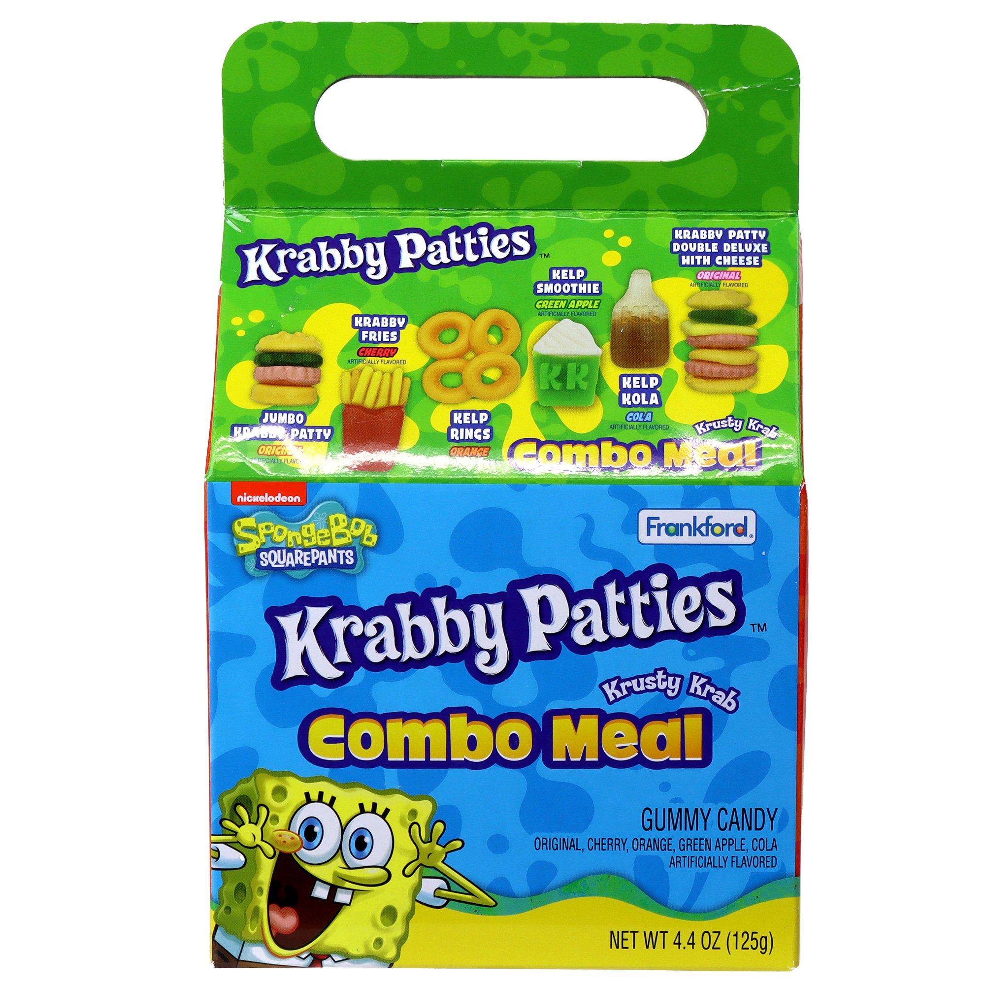 SpongeBob SquarePants Krabby Patties Combo Meal, 4.4oz - Cola & Fruity Gummy Candy