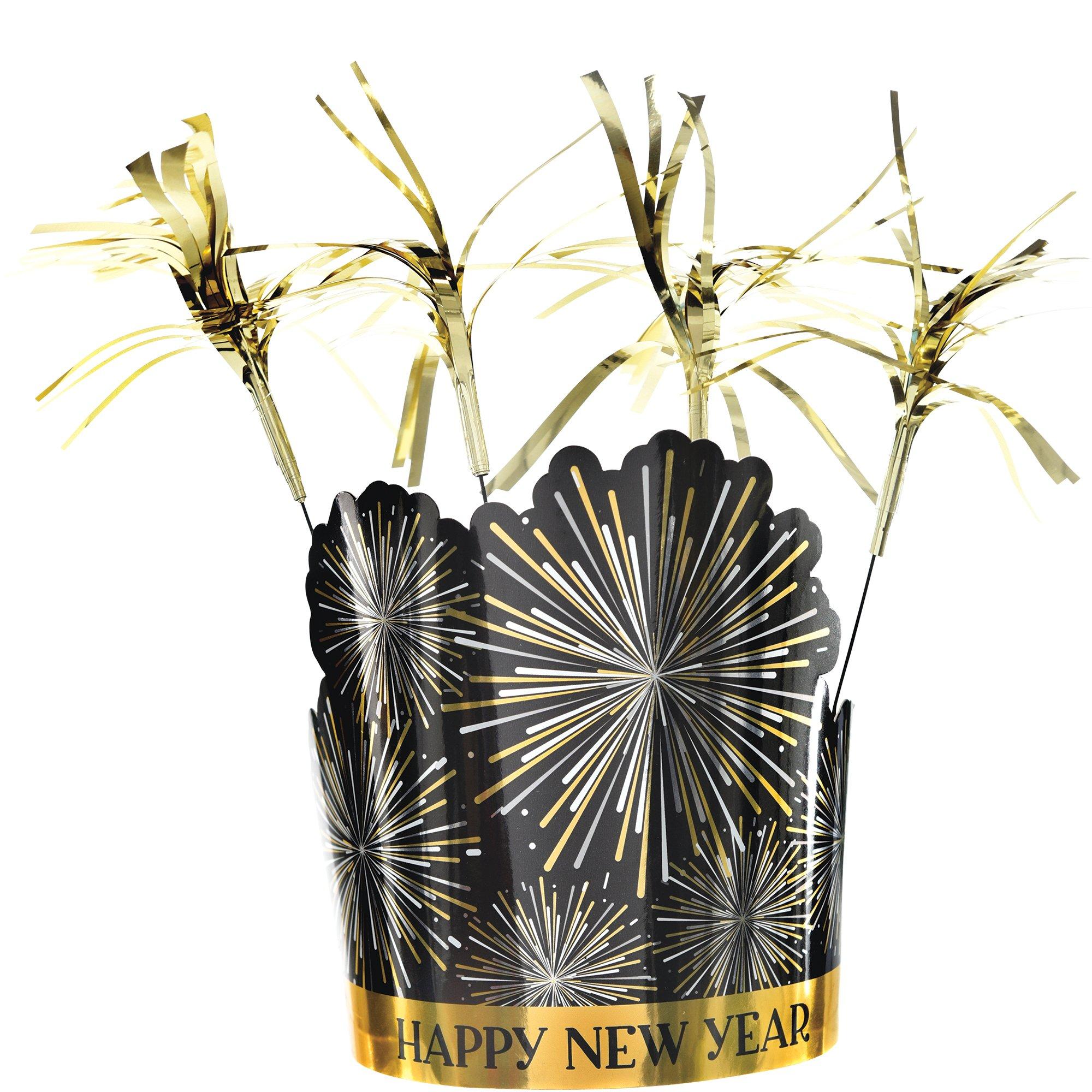 Starlight Happy New Year Tinsel Burst Tiara, 10.7in