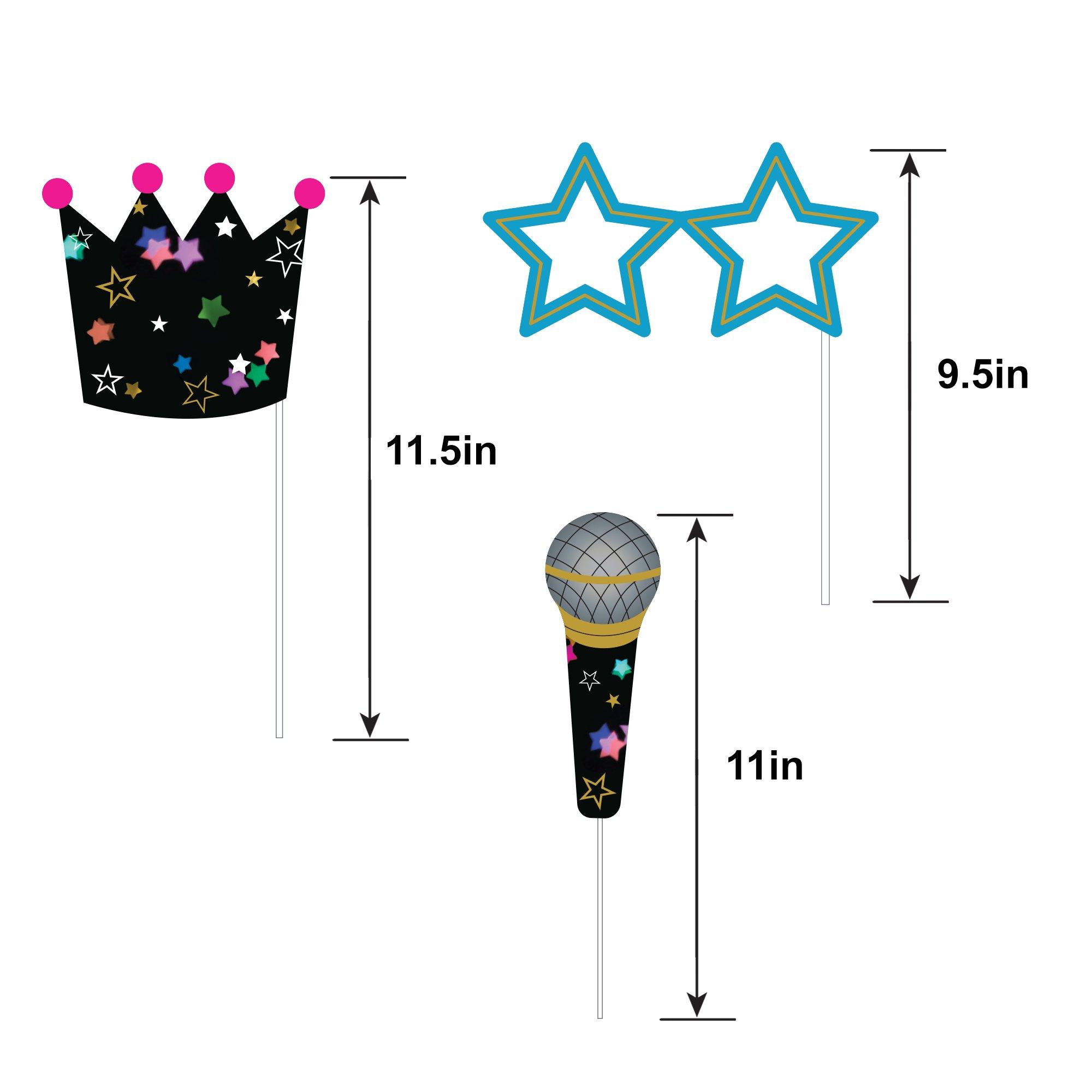 Starlight New Year's Eve Photo Booth Props, 14pc