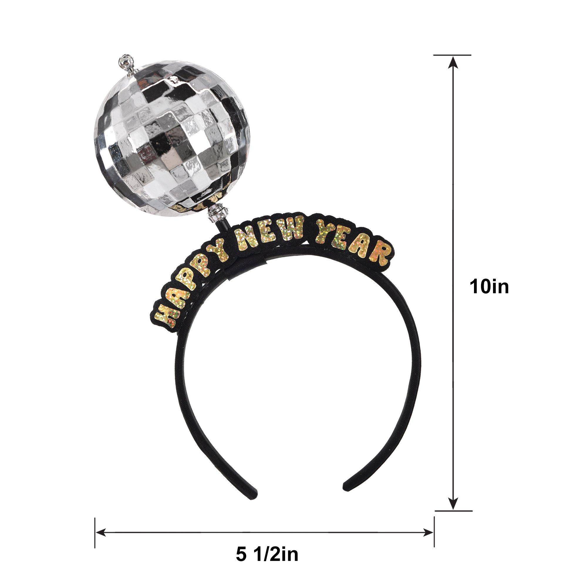 Spinning Disco Ball Happy New Year Headband