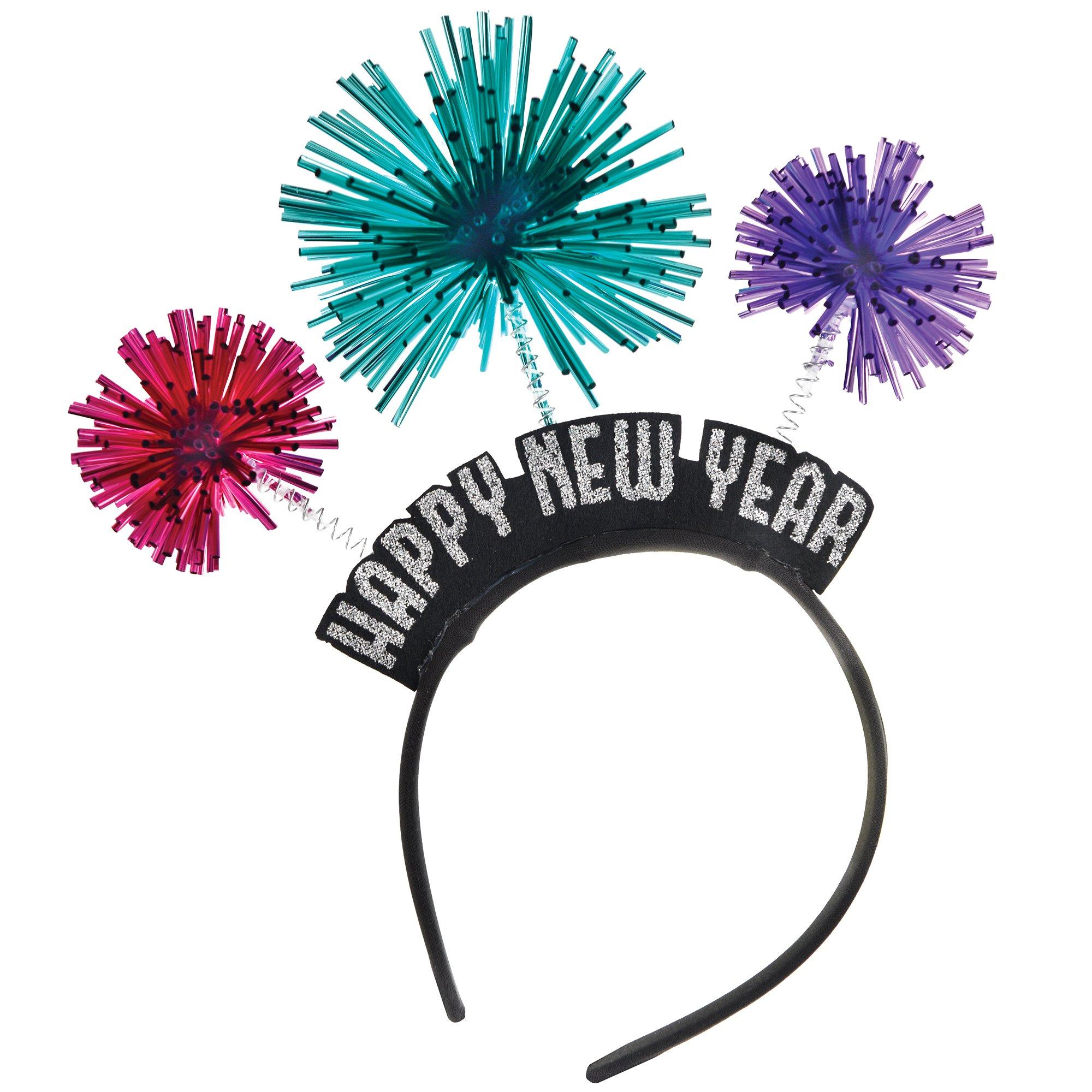 Pom-Pom Firework Happy New Year Headband