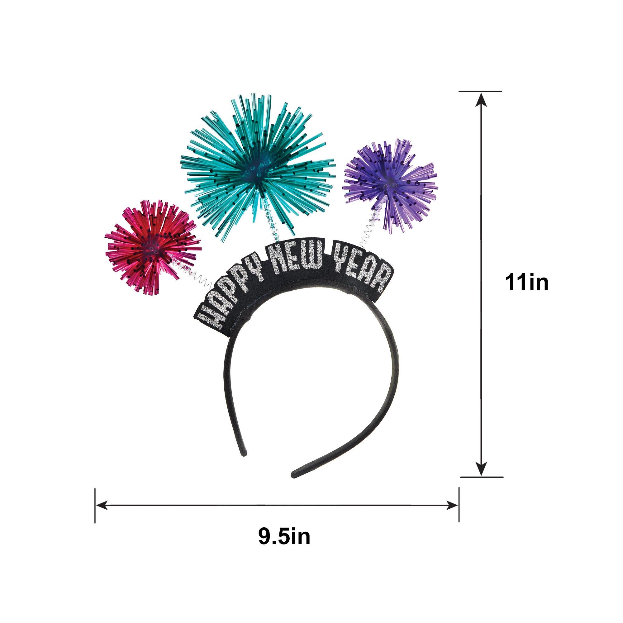 Pom-Pom Firework Happy New Year Headband