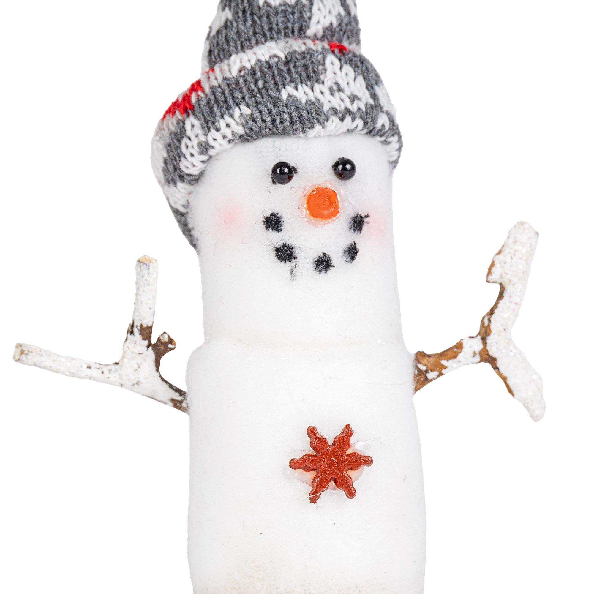 Plush Marshmallow Snowman Ornaments, 5.5in, 2ct 