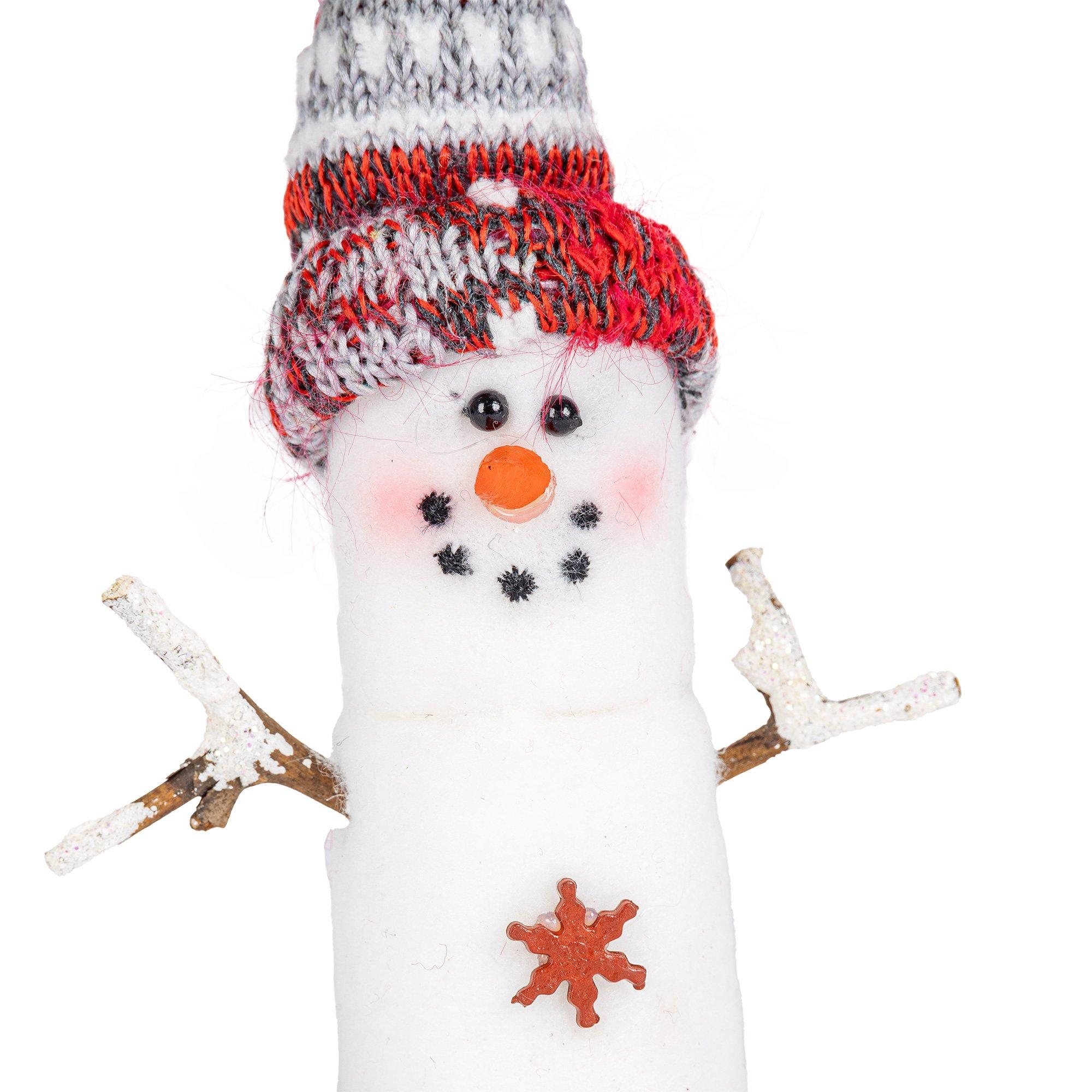 Plush Marshmallow Snowman Ornaments, 5.5in, 2ct 