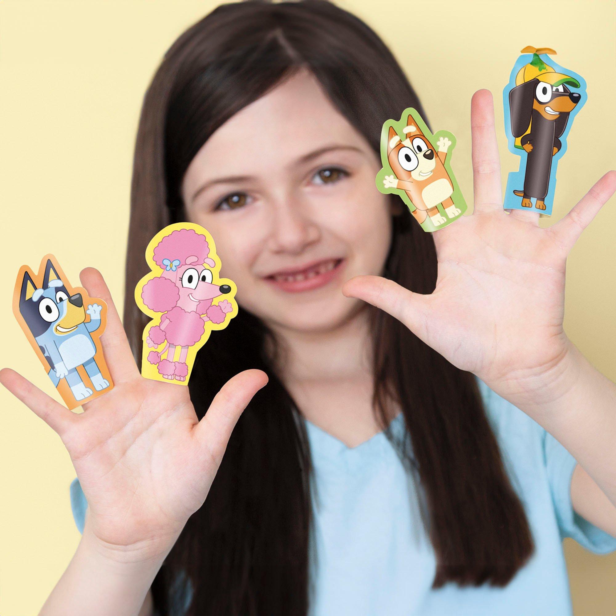 Bluey Paper Finger Puppets, 4ct